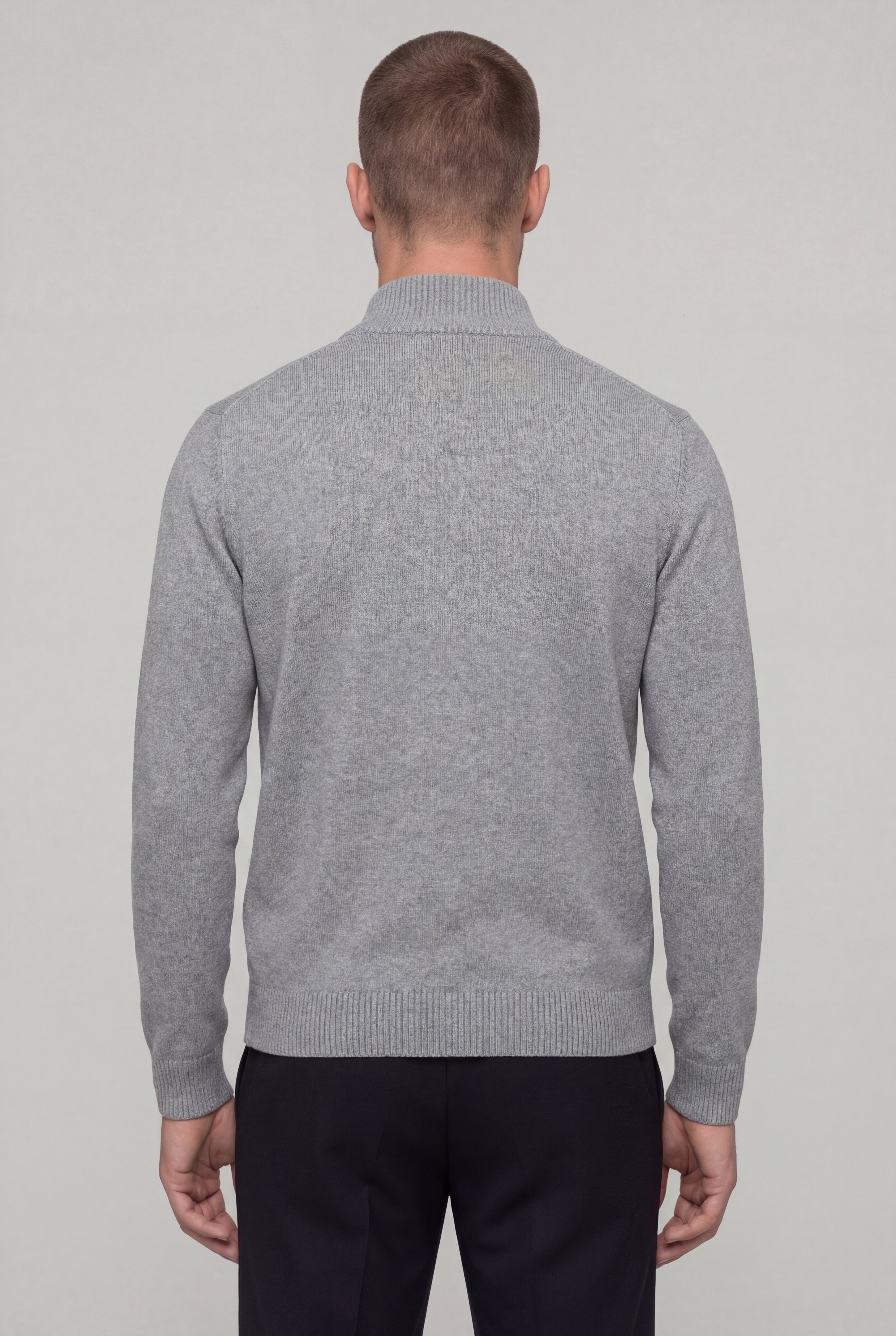 KALDER WOOL ZIP CARDIGAN – GRAY