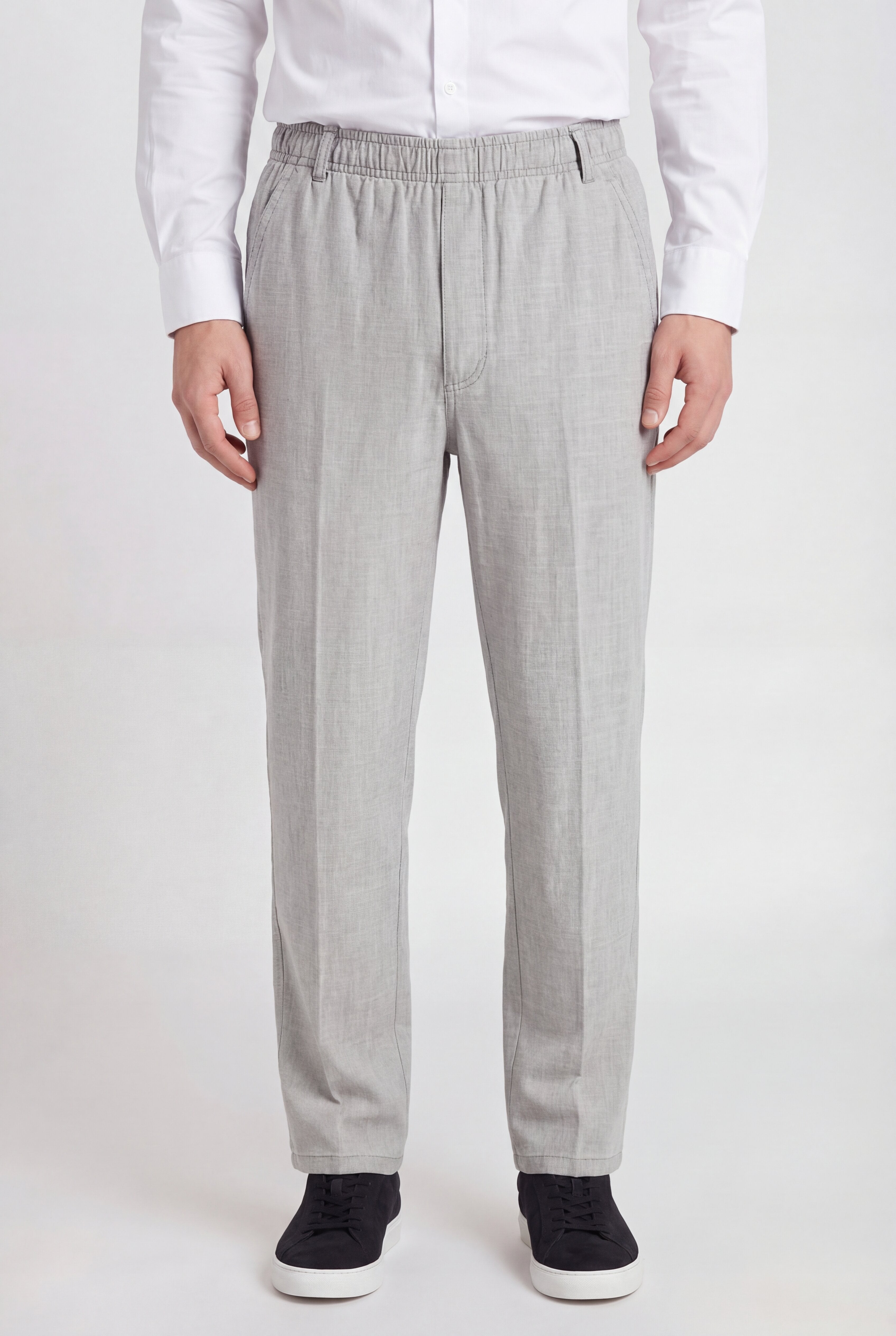 ALVERIO COTTON TROUSERS – GRAY