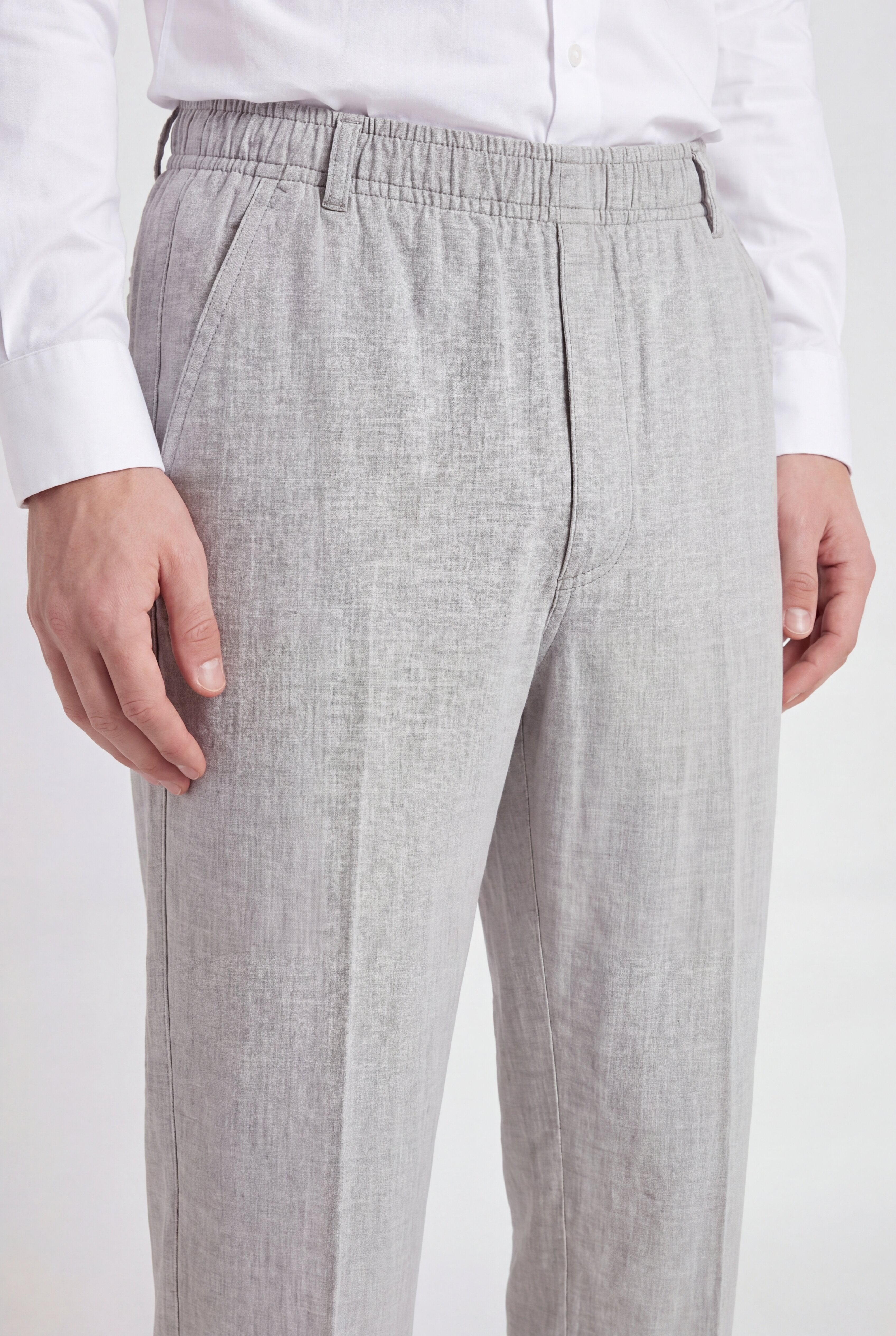 ALVERIO COTTON TROUSERS – GRAY