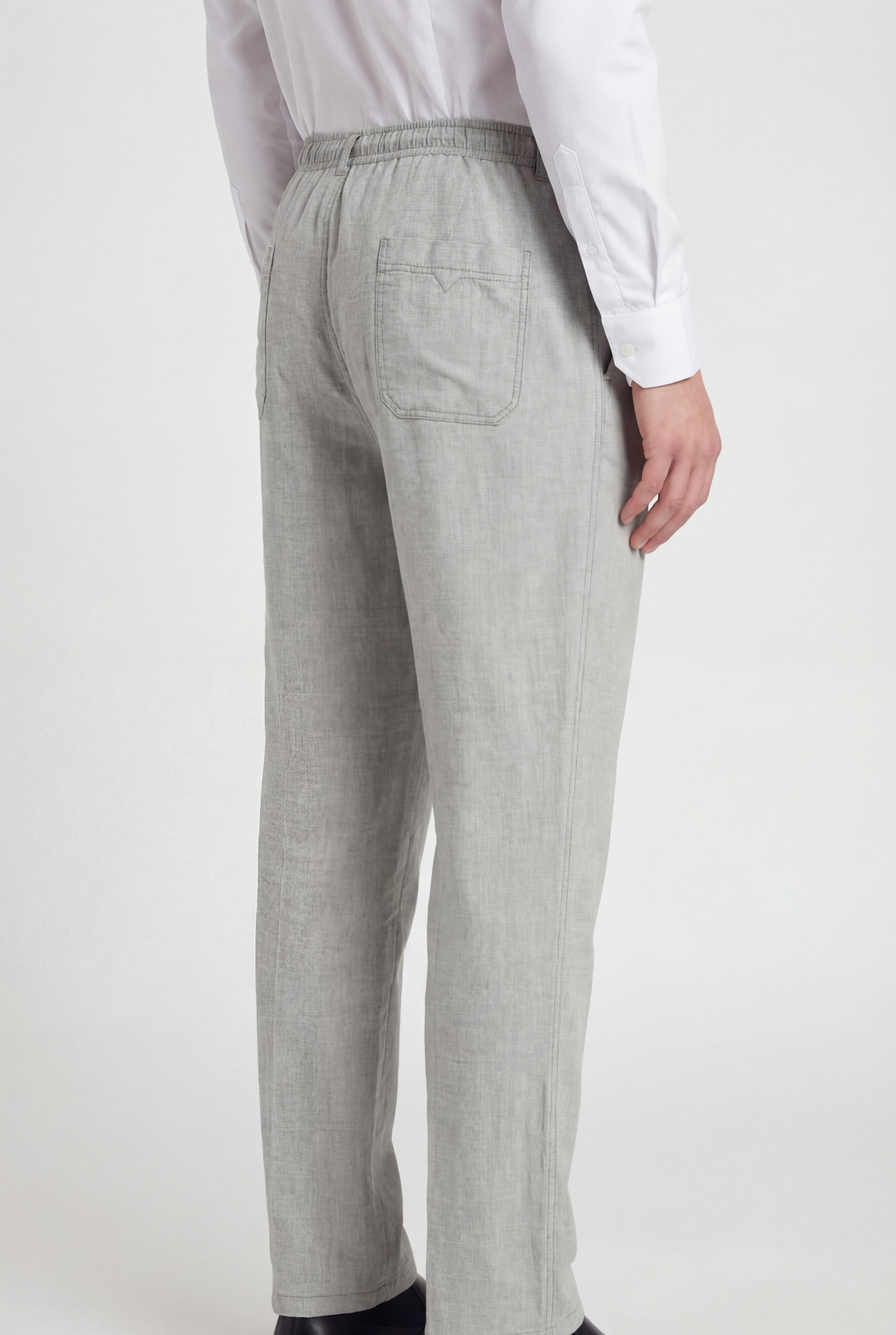 ALVERIO COTTON TROUSERS – GRAY