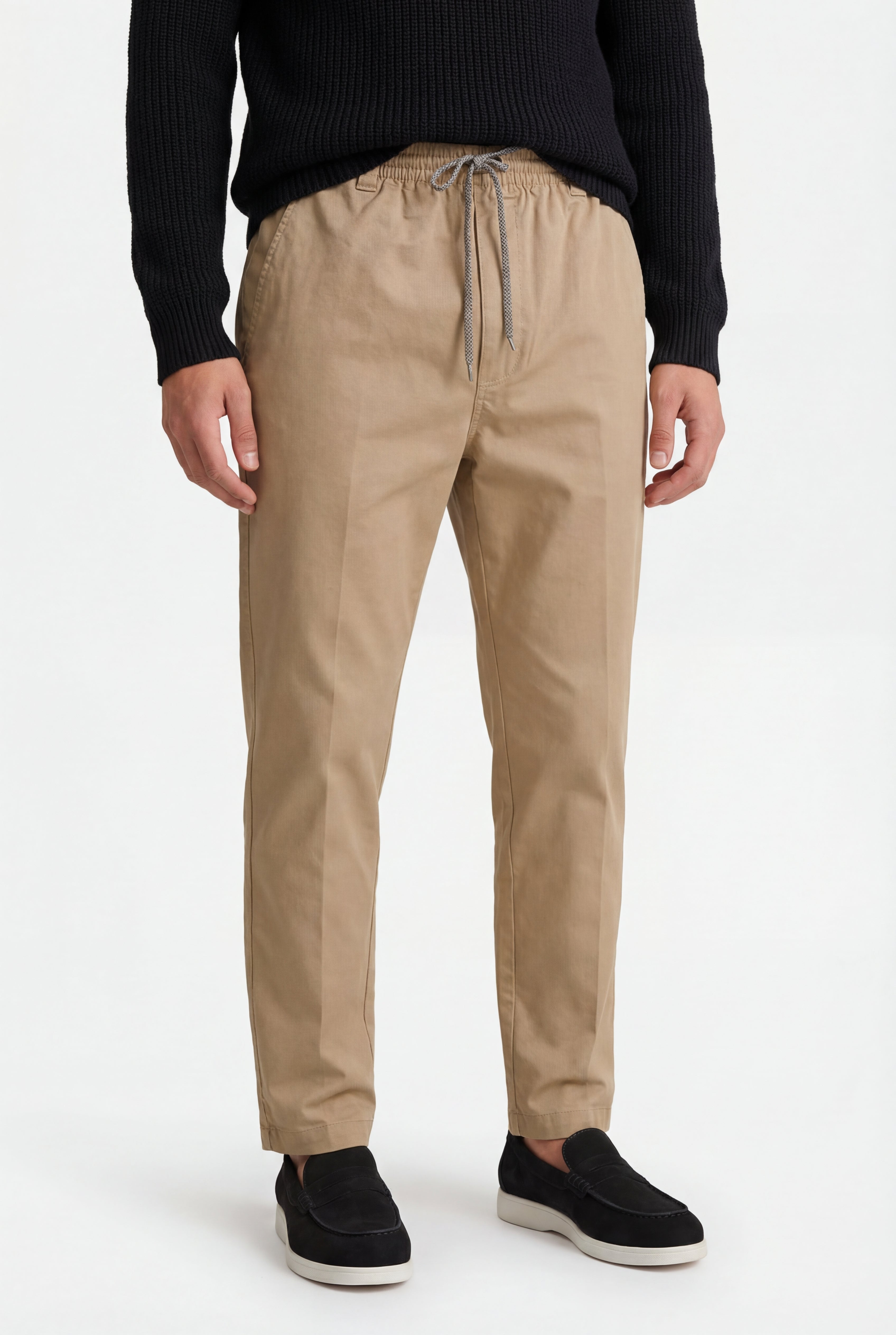 ALVERIO COTTON TROUSERS – KHAKI