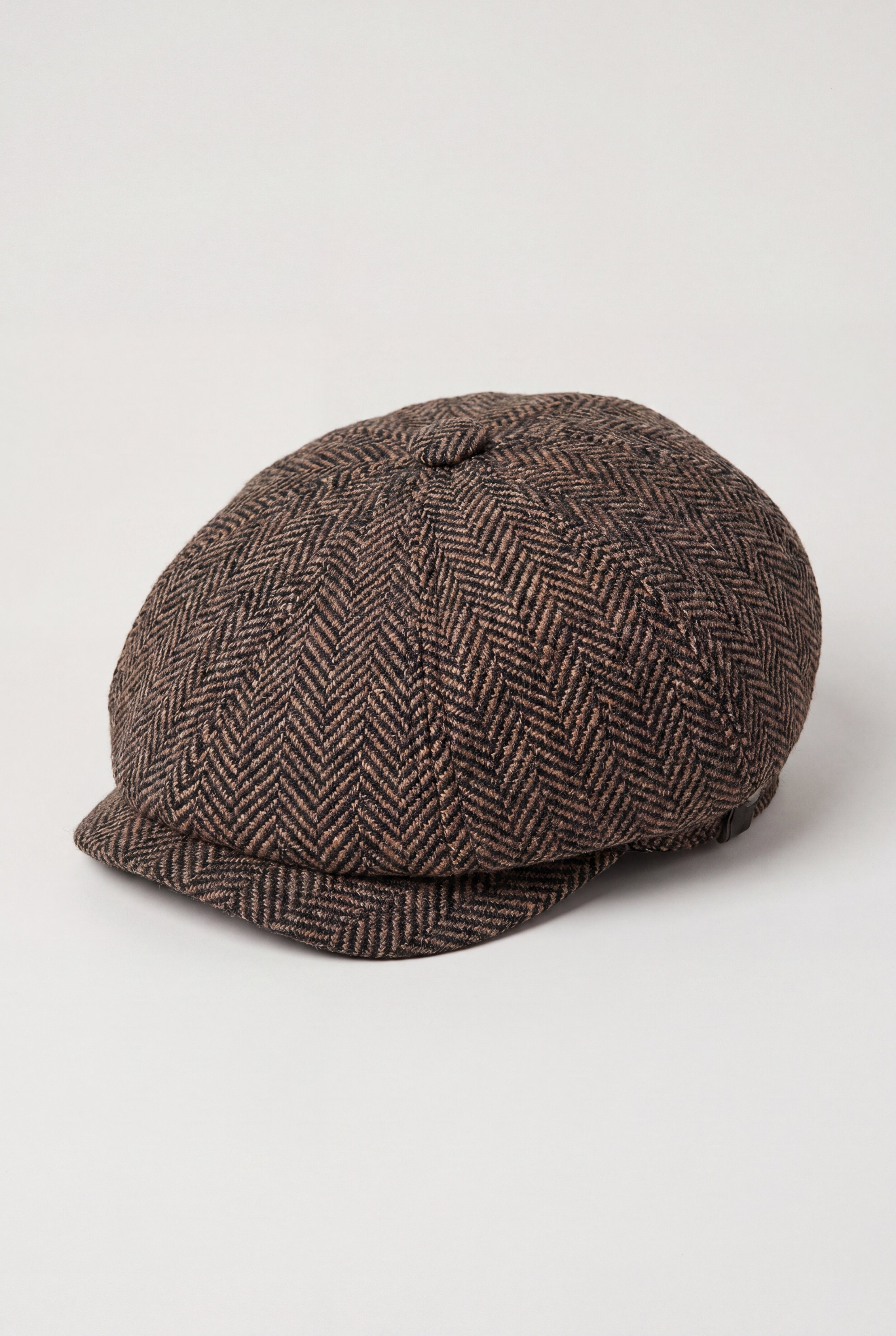 ARLENO OCTAGON CAP - HERRINGBONE COFFEE