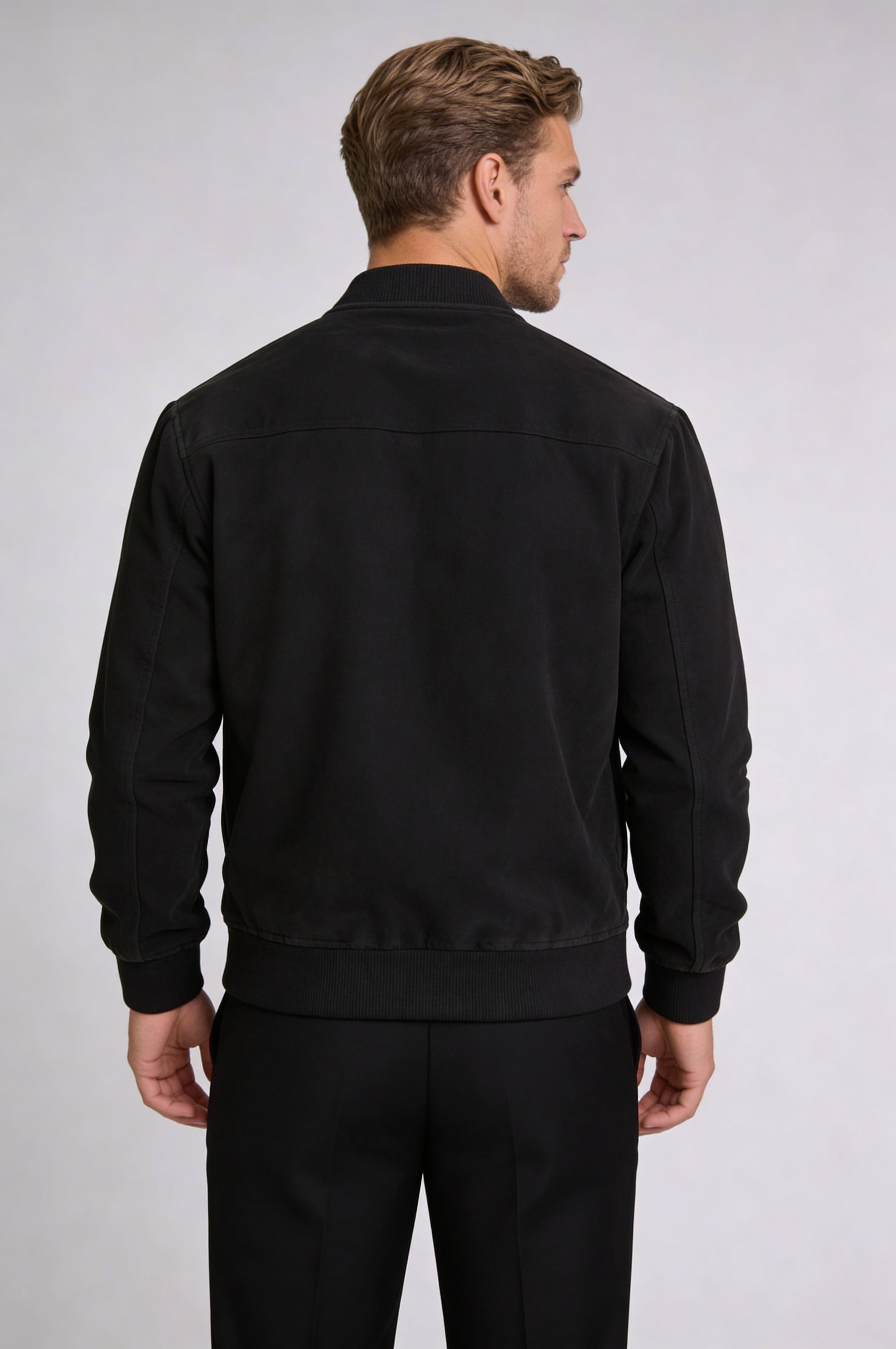 ARVANE SUEDE BOMBER JACKET – BLACK
