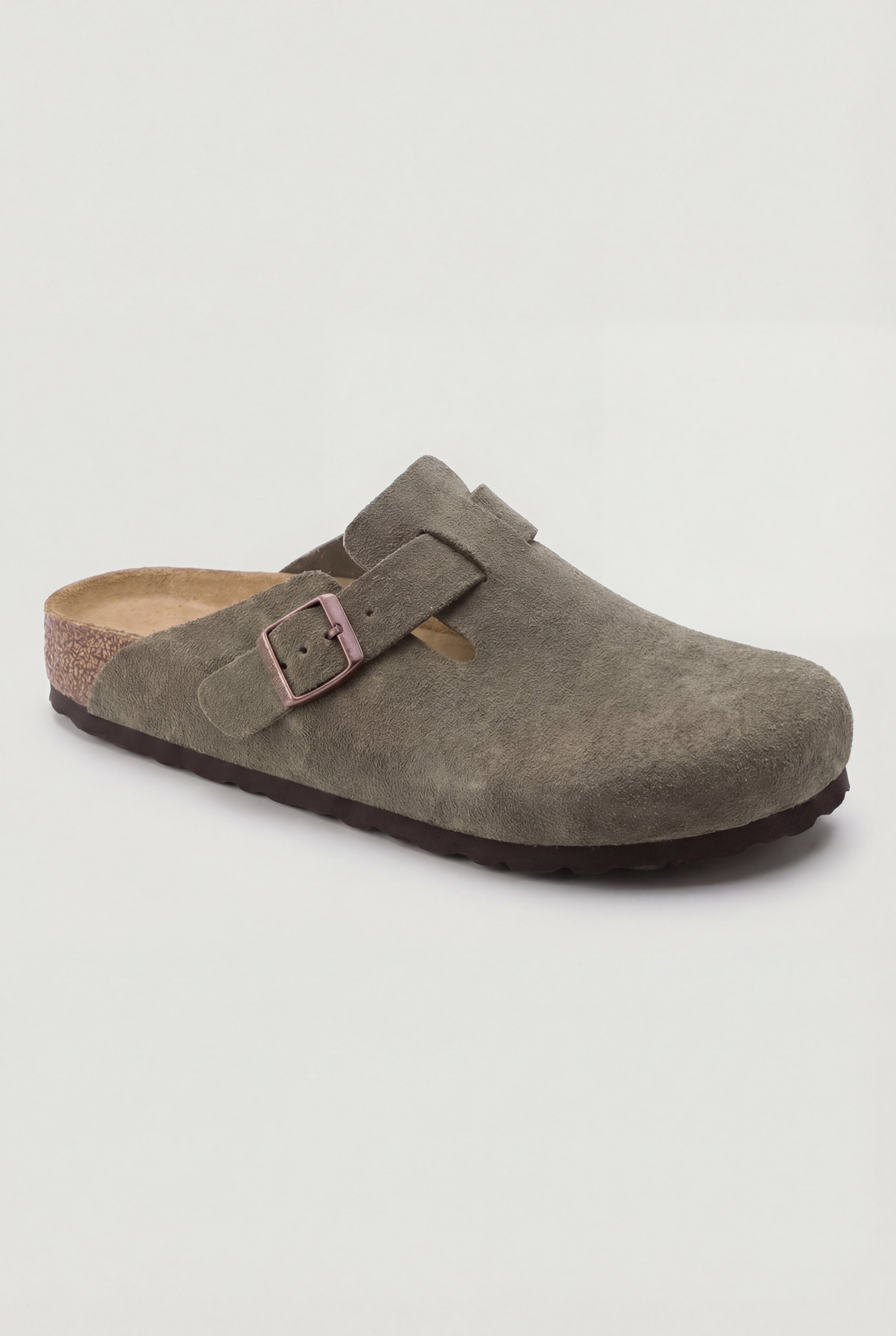 ARVENZO SUEDE CLOG SANDALS – ARMY