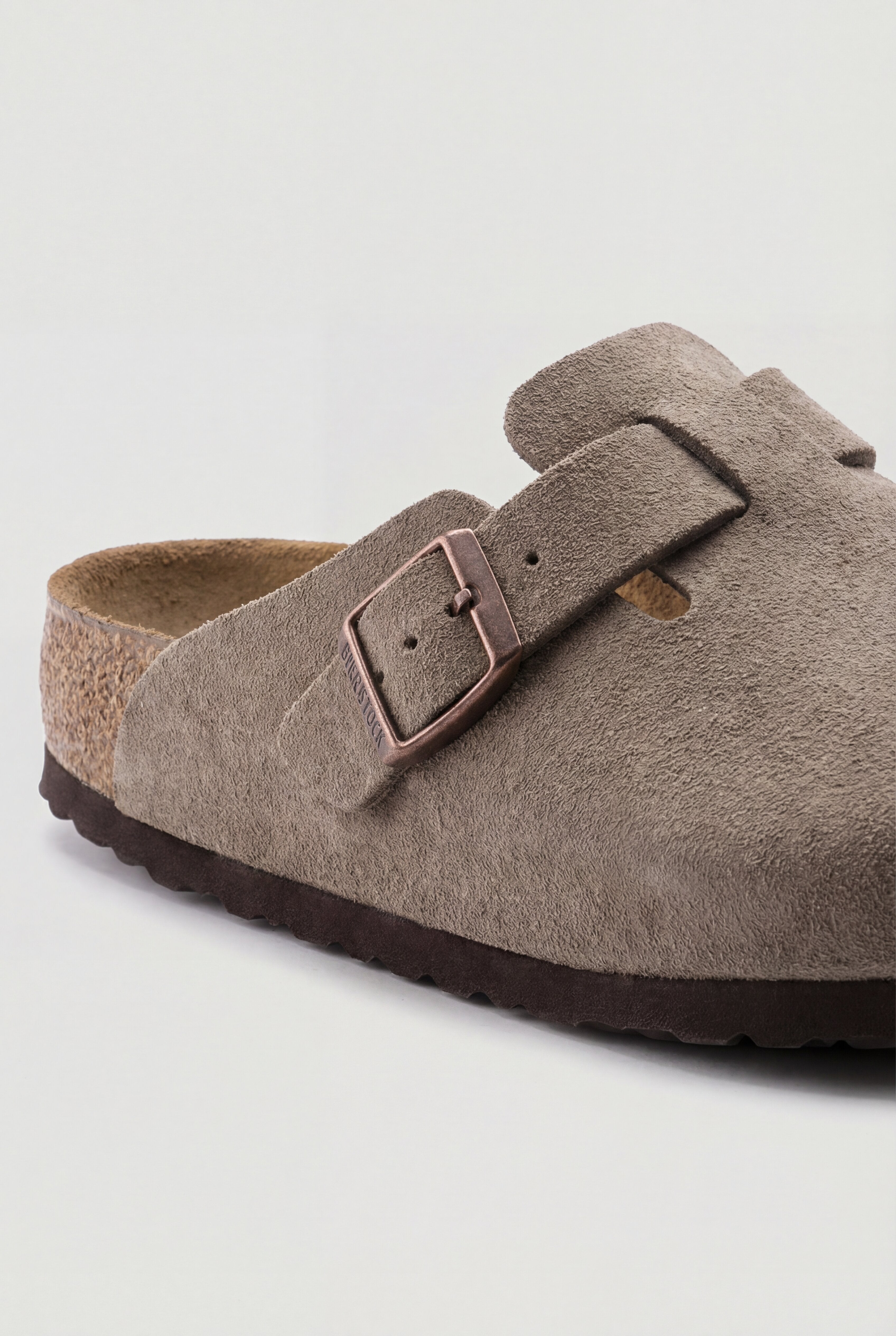 ARVENZO SUEDE CLOG SANDALS – TAUPE