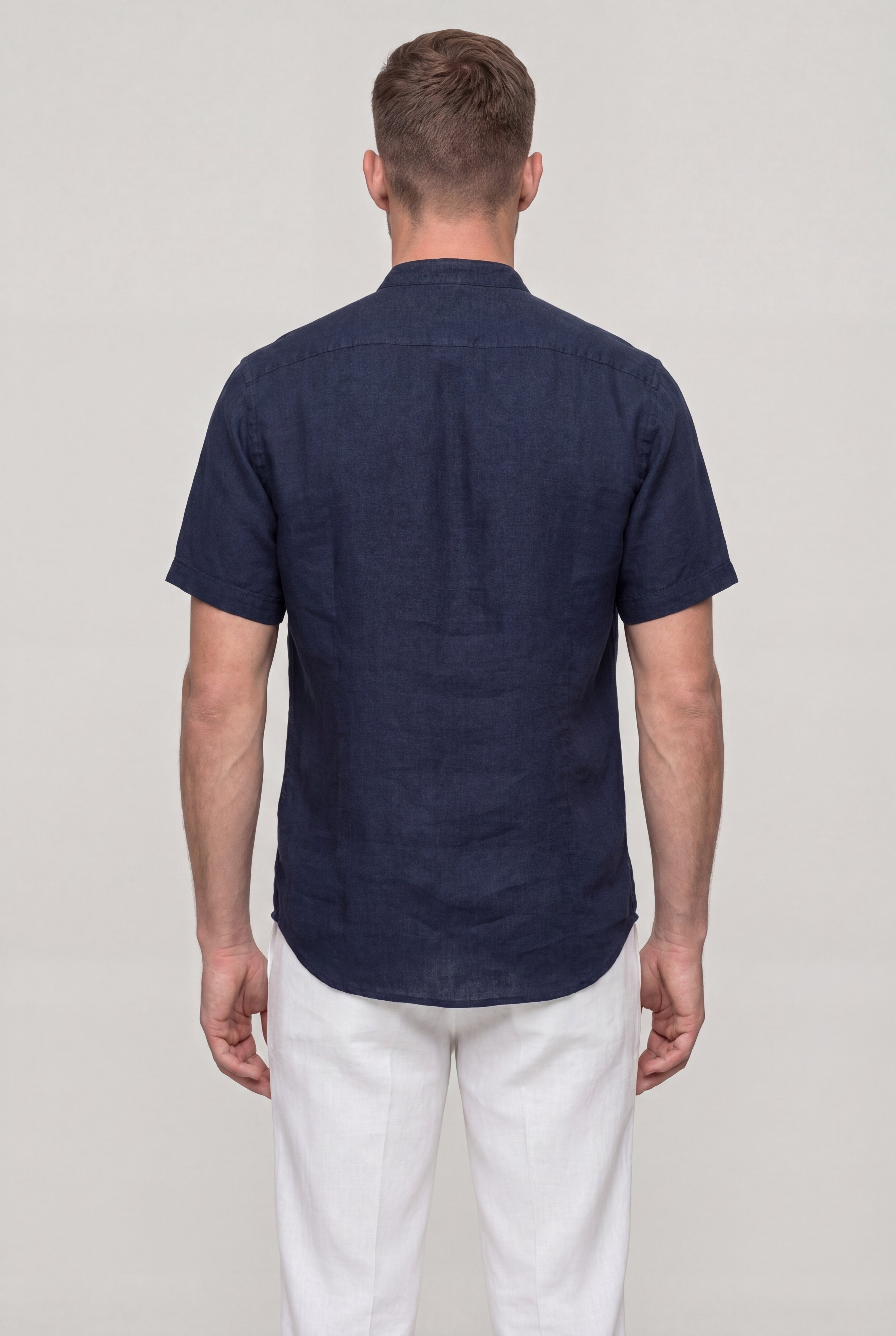AUREVAN LYOCELL LINEN SHIRT – BLUE