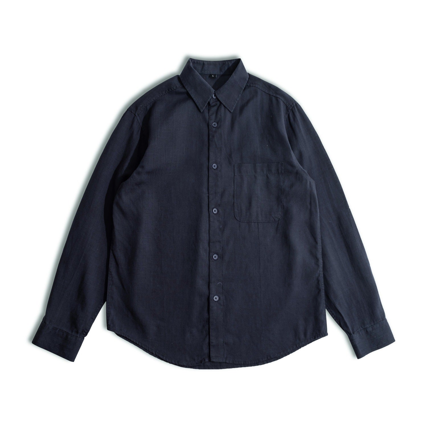AUREVAN LYOCELL LINEN SHIRT – BLUE LONG