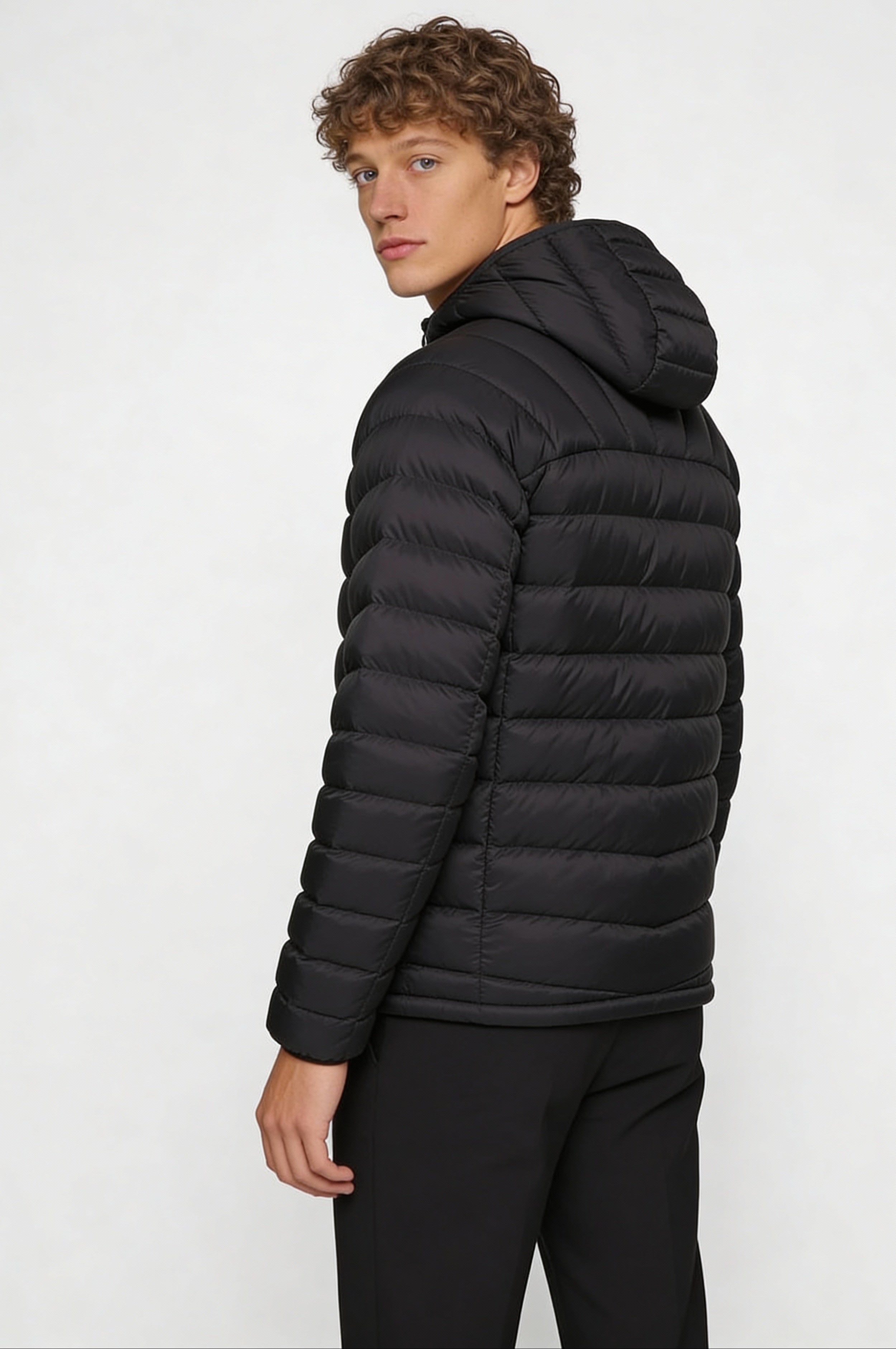 AUREX LIGHTWEIGHT PUFFER JACKET – BLACK