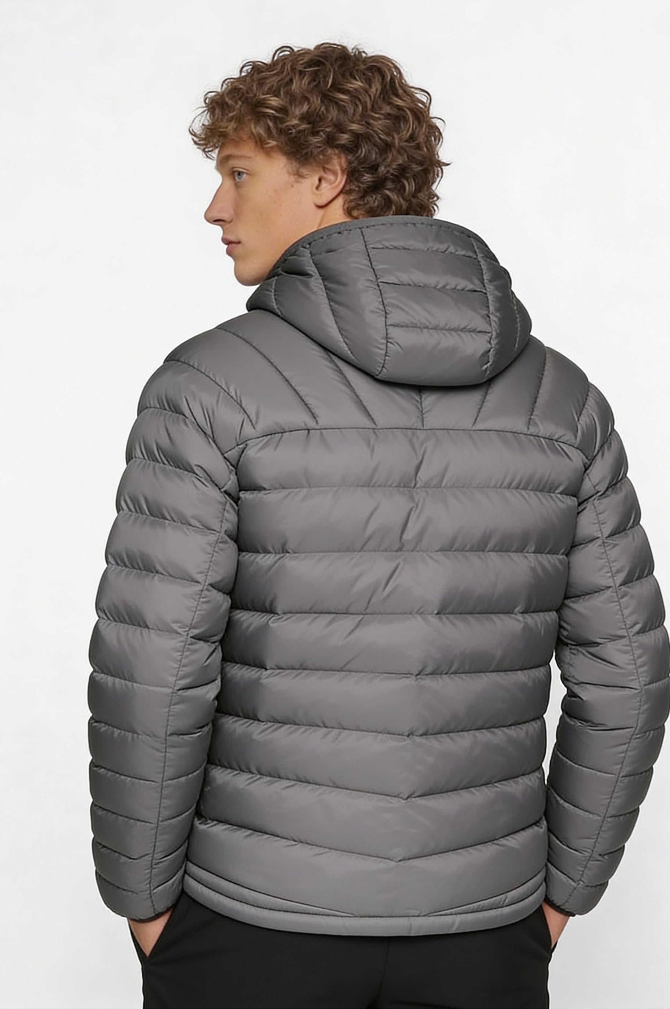 AUREX LIGHTWEIGHT PUFFER JACKET – GRAY