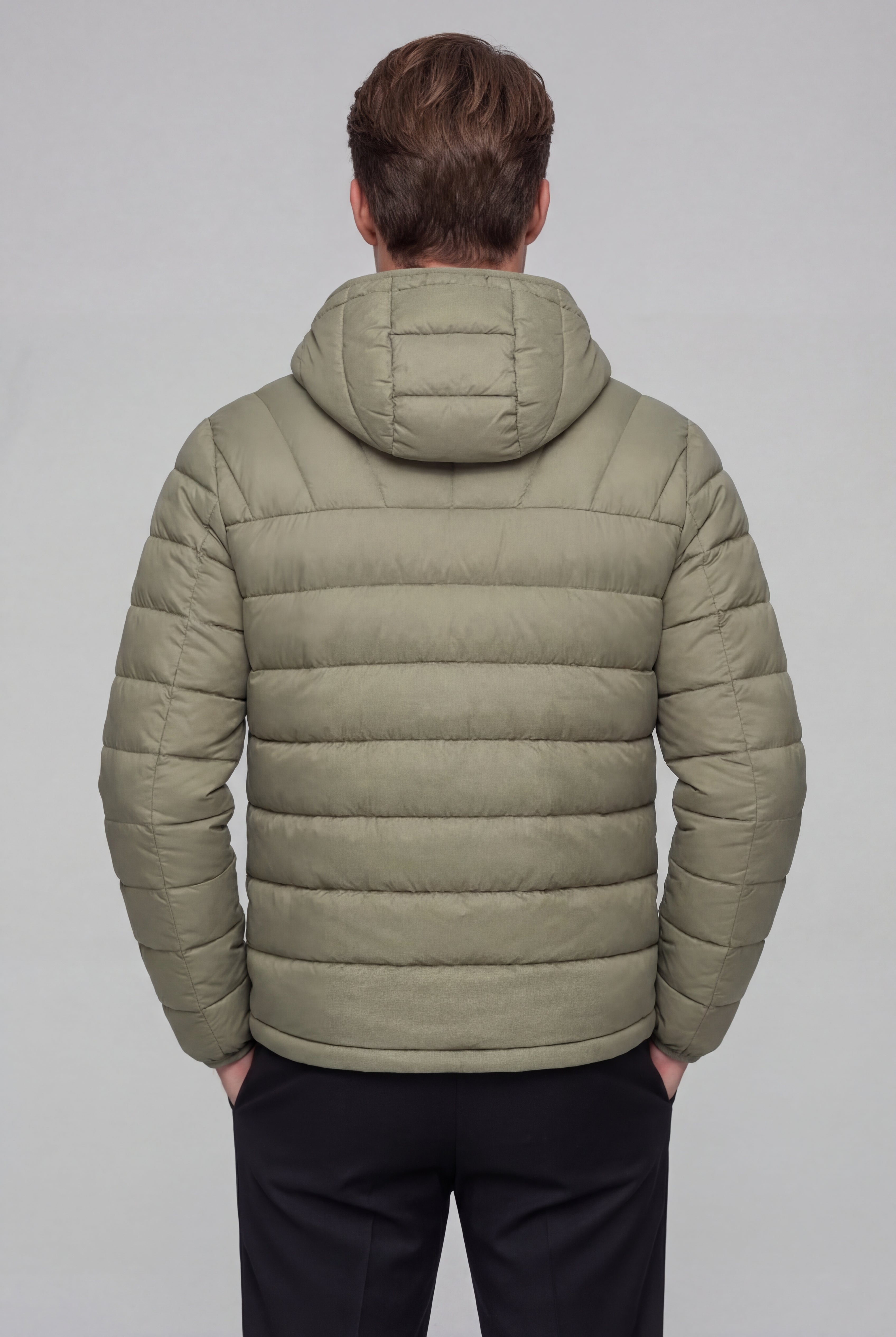 AUREX LIGHTWEIGHT PUFFER JACKET – OLIVE