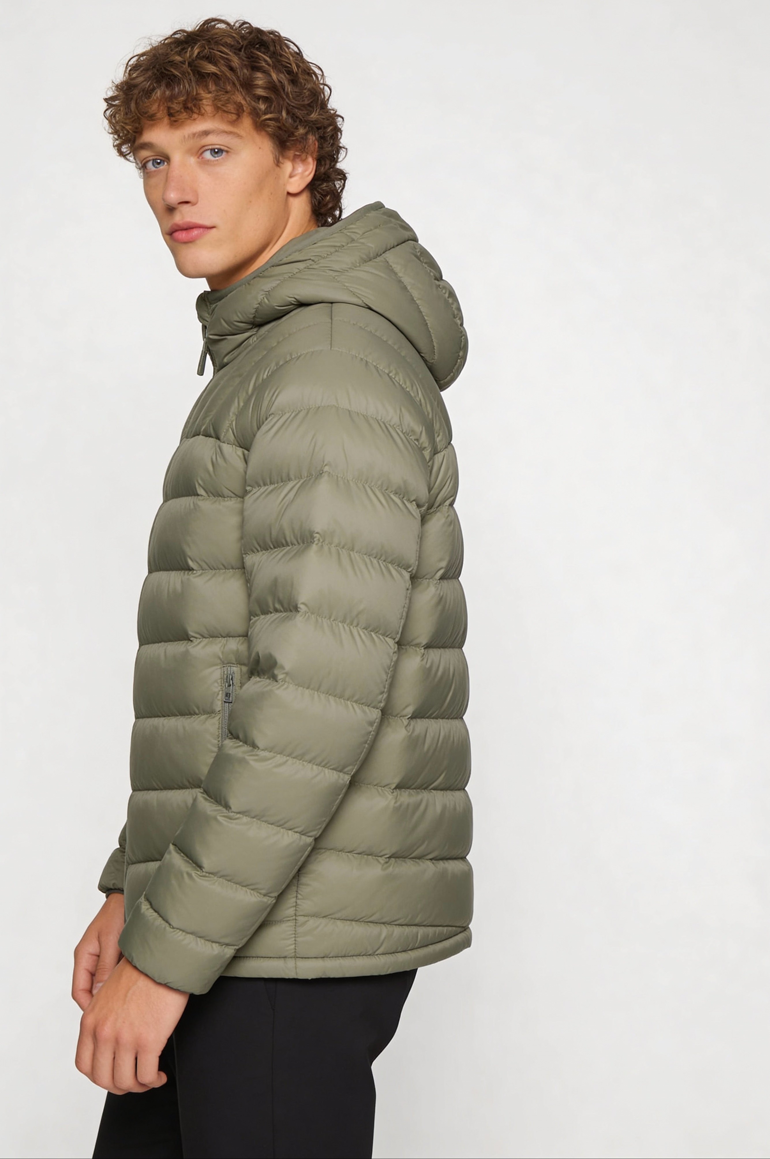 AUREX LIGHTWEIGHT PUFFER JACKET – OLIVE