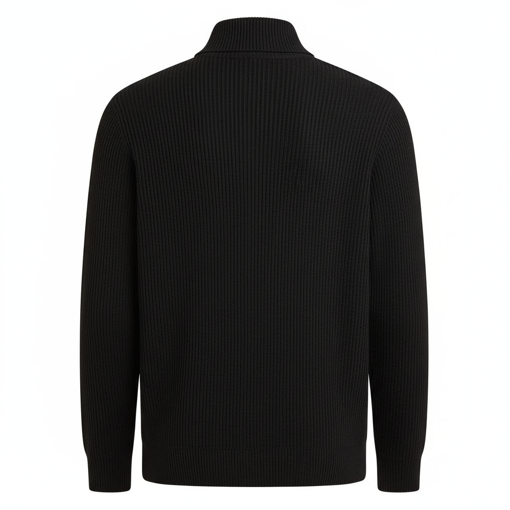 ARDENHOLT QUARTER-ZIP SWEATER – BLACK