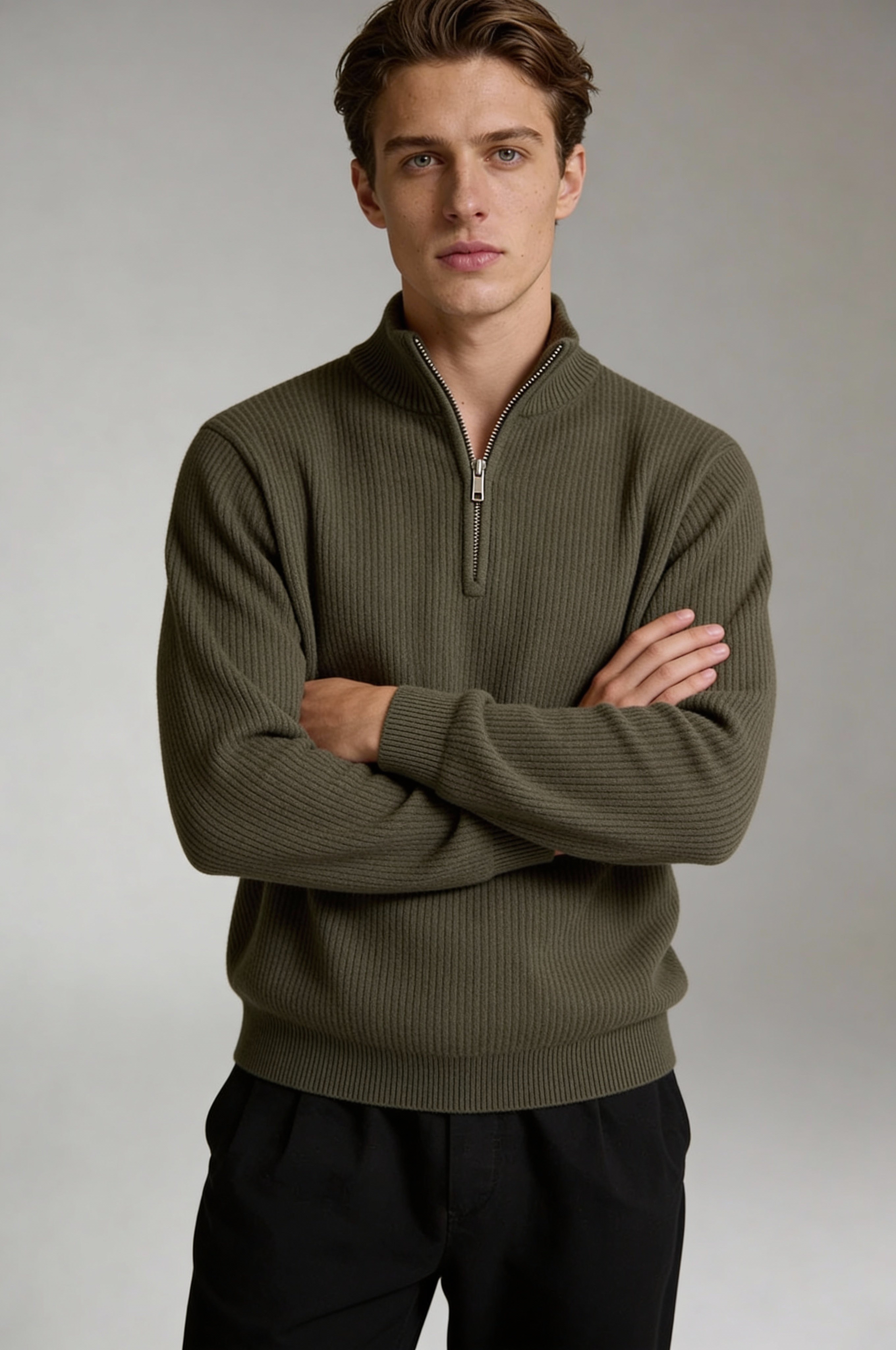 Ardenholt Quarter-Zip Sweater – Green