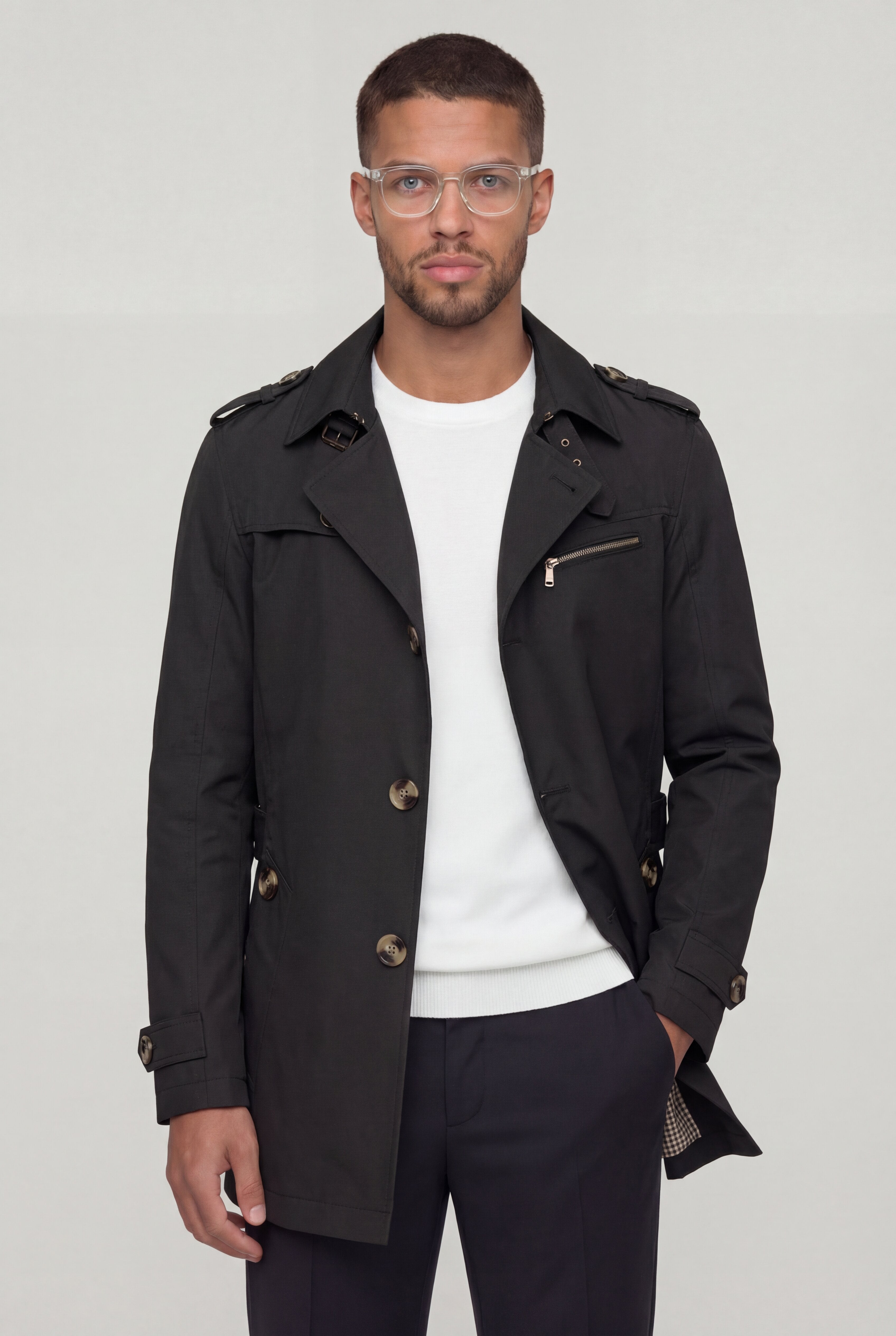 BELMONT TRENCH COAT – BLACK