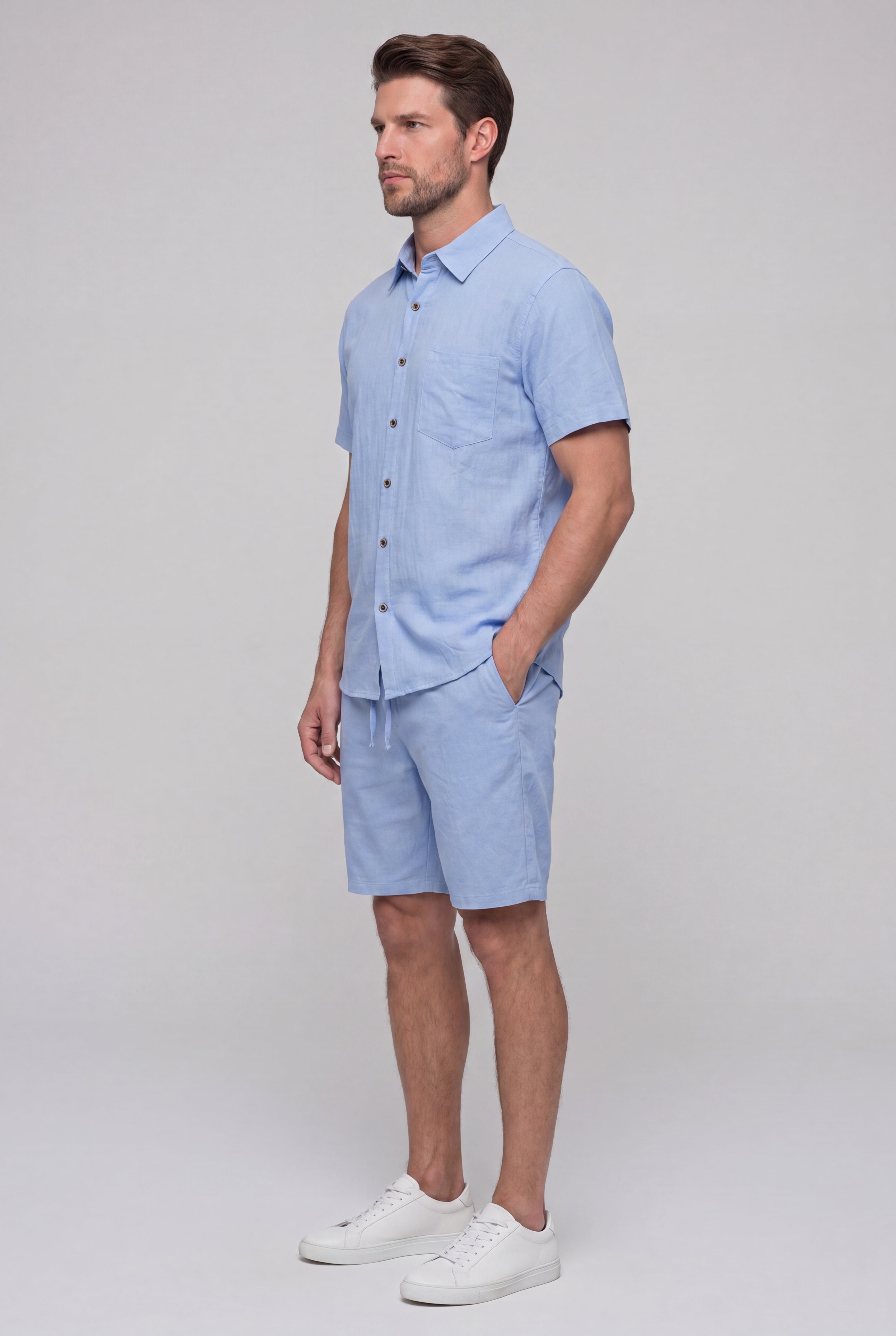 BRAVELLO LINEN SET – BLUE
