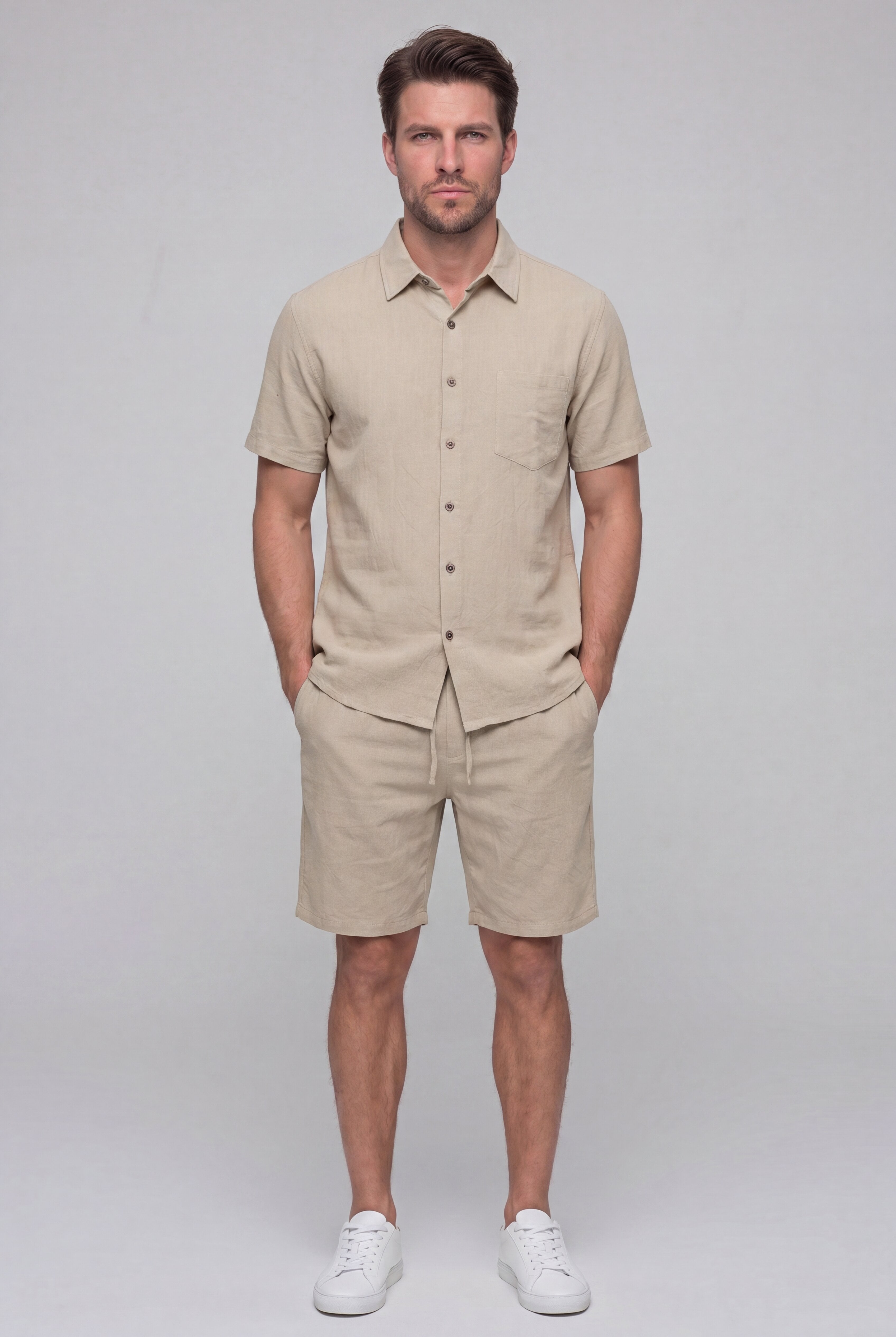 BRAVELLO LINEN SET – KHAKI