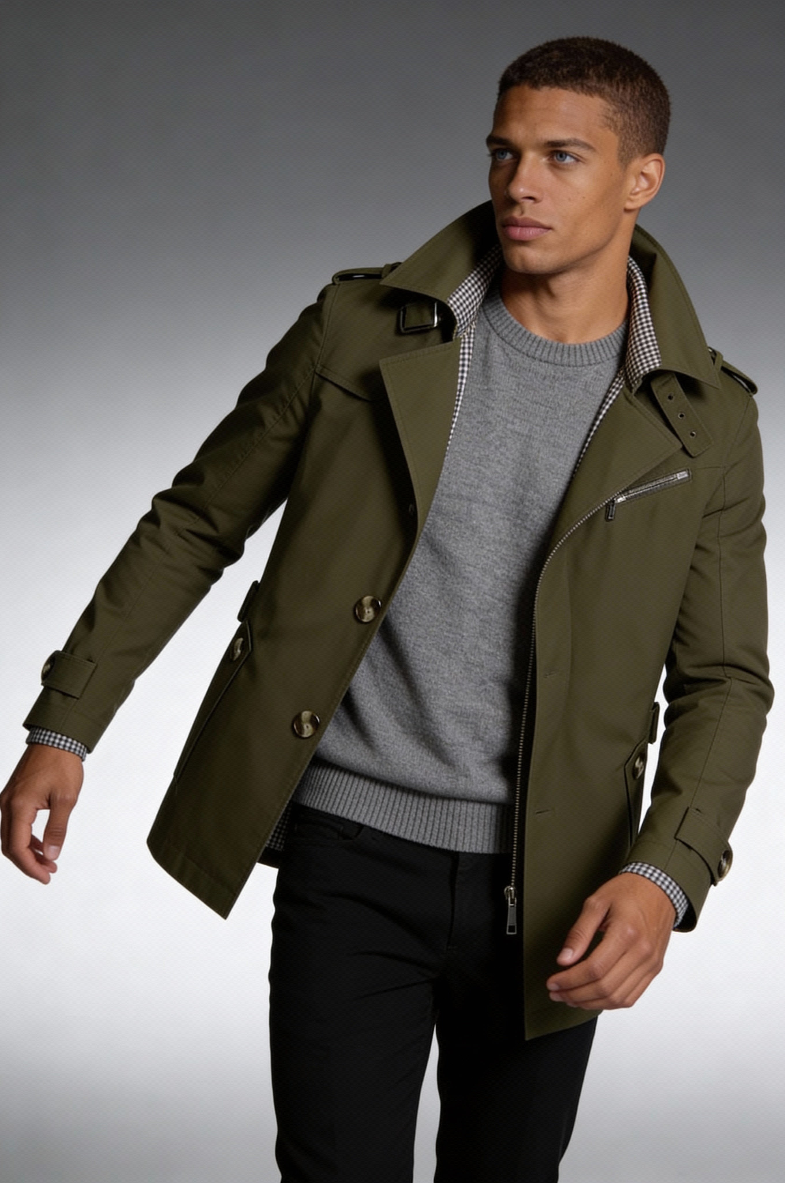 BELMONT TRENCH COAT – ARMY