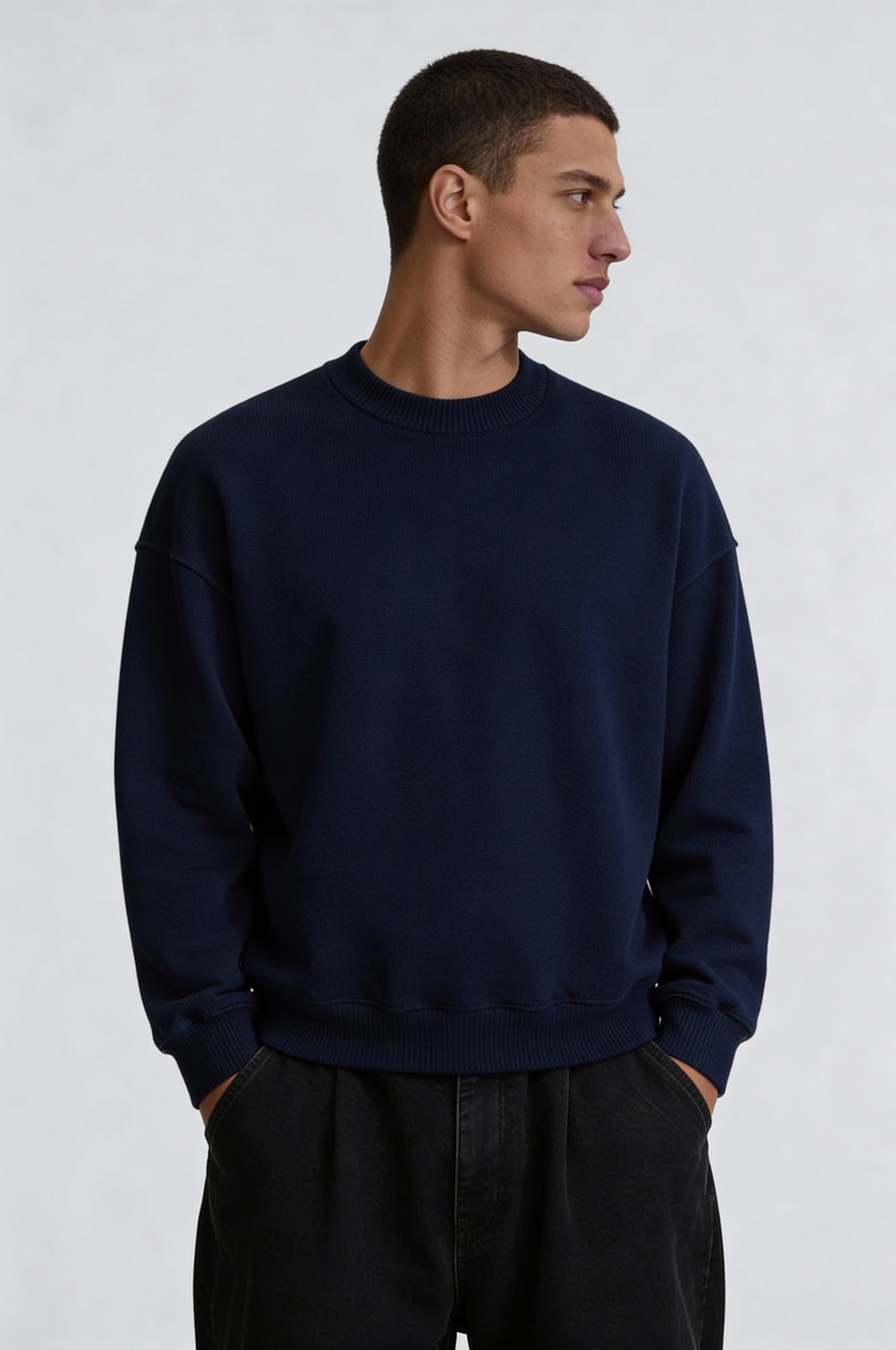 CALDERON CLASSIC SWEATER – NAVY