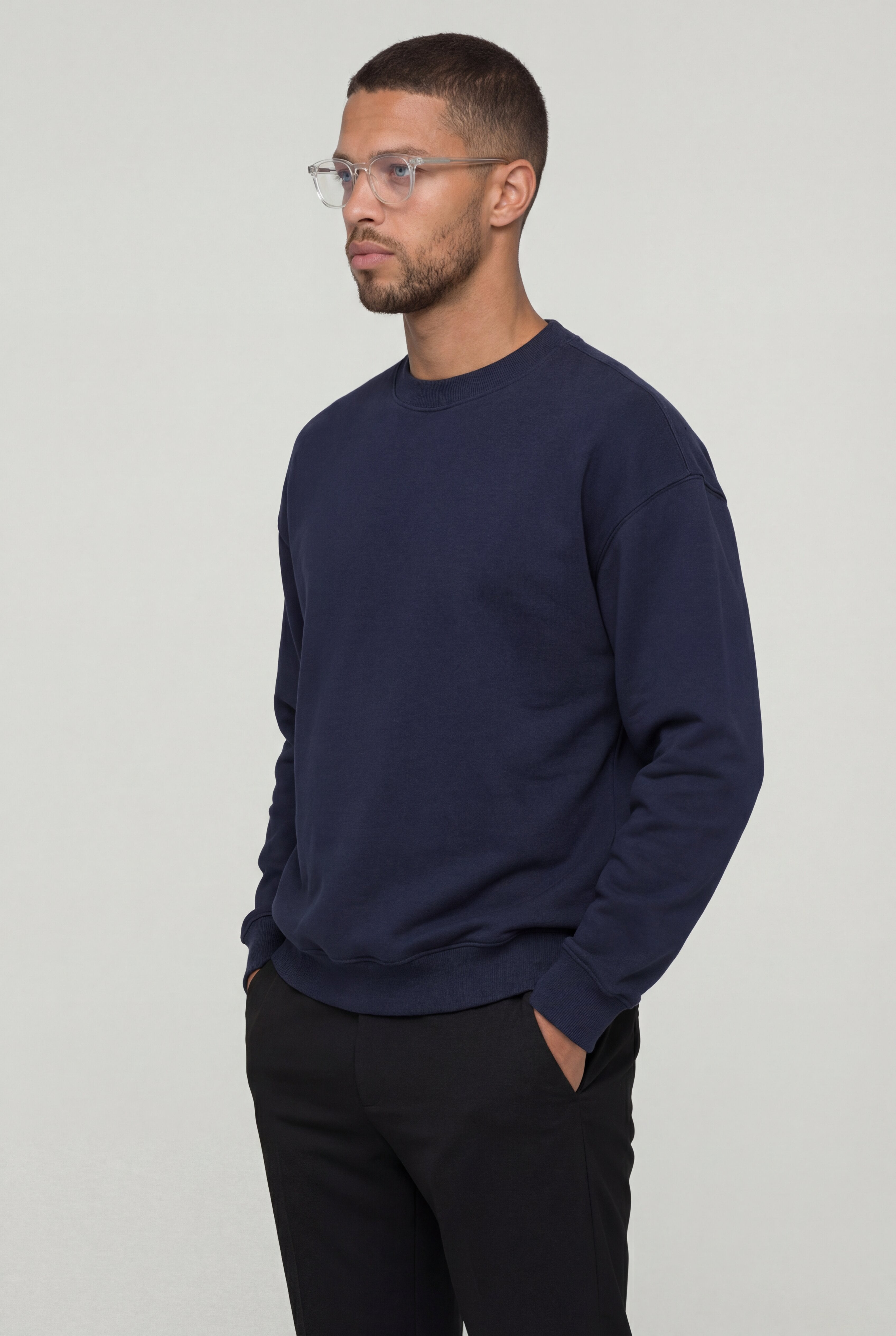 CALDERON CLASSIC SWEATER – NAVY
