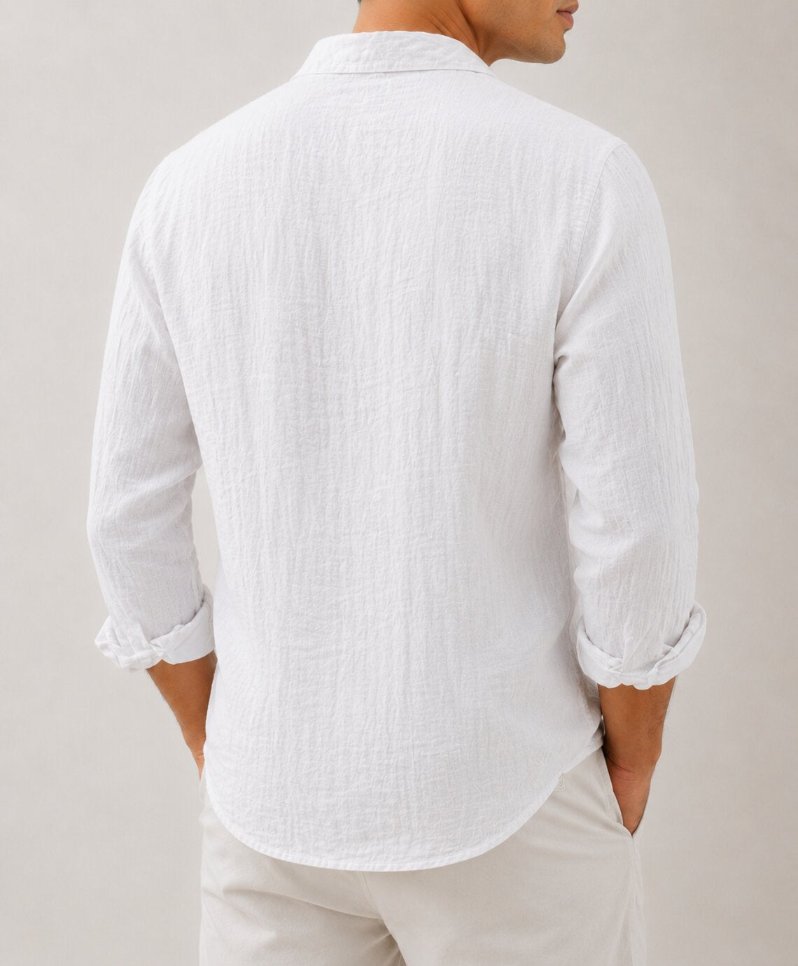 CALVIRO LINEN SHIRT – WHITE