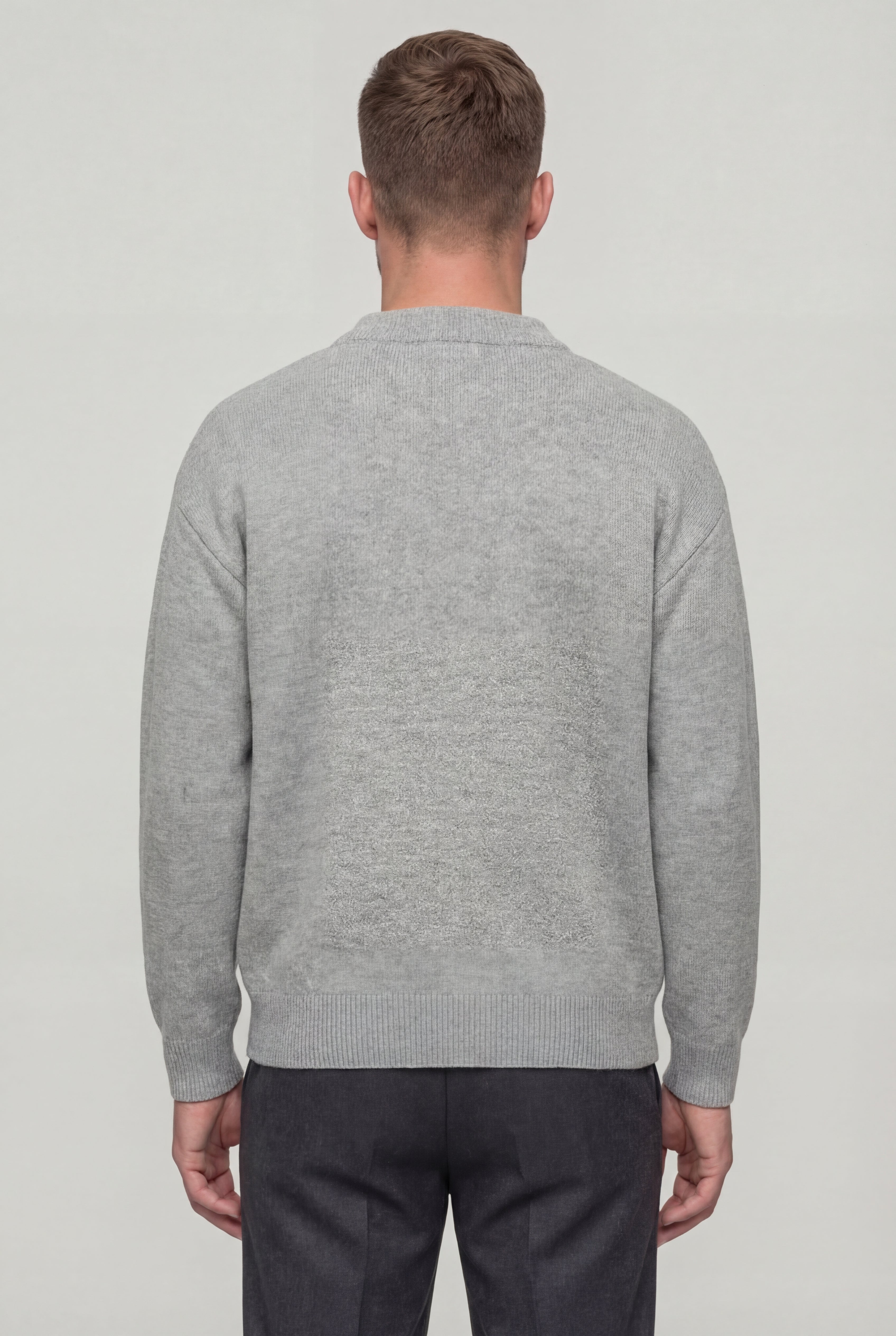 CALVOR HENLEY KNIT SWEATER – GRAY