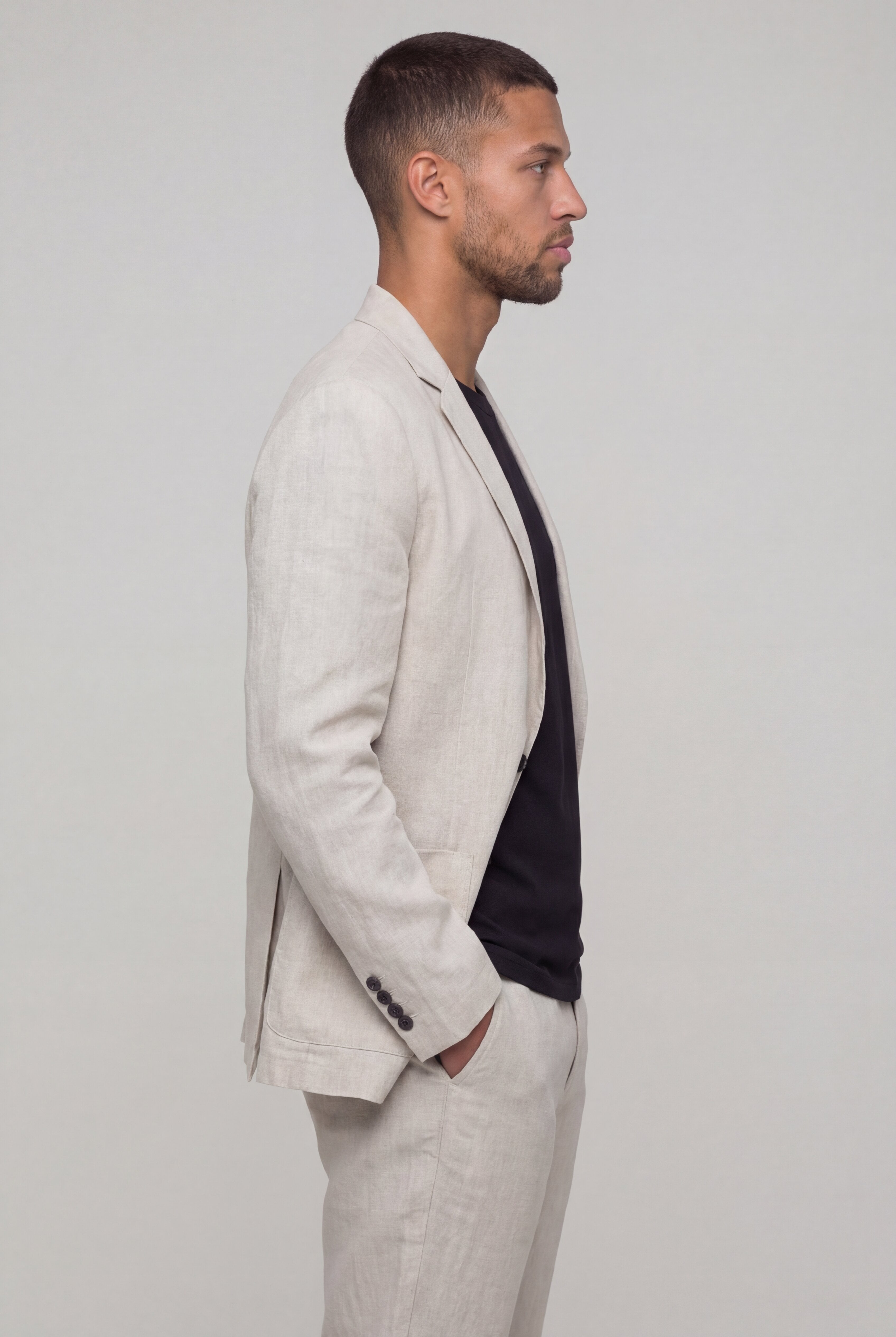 COLEQ LINEN SUIT SET – APRICOT