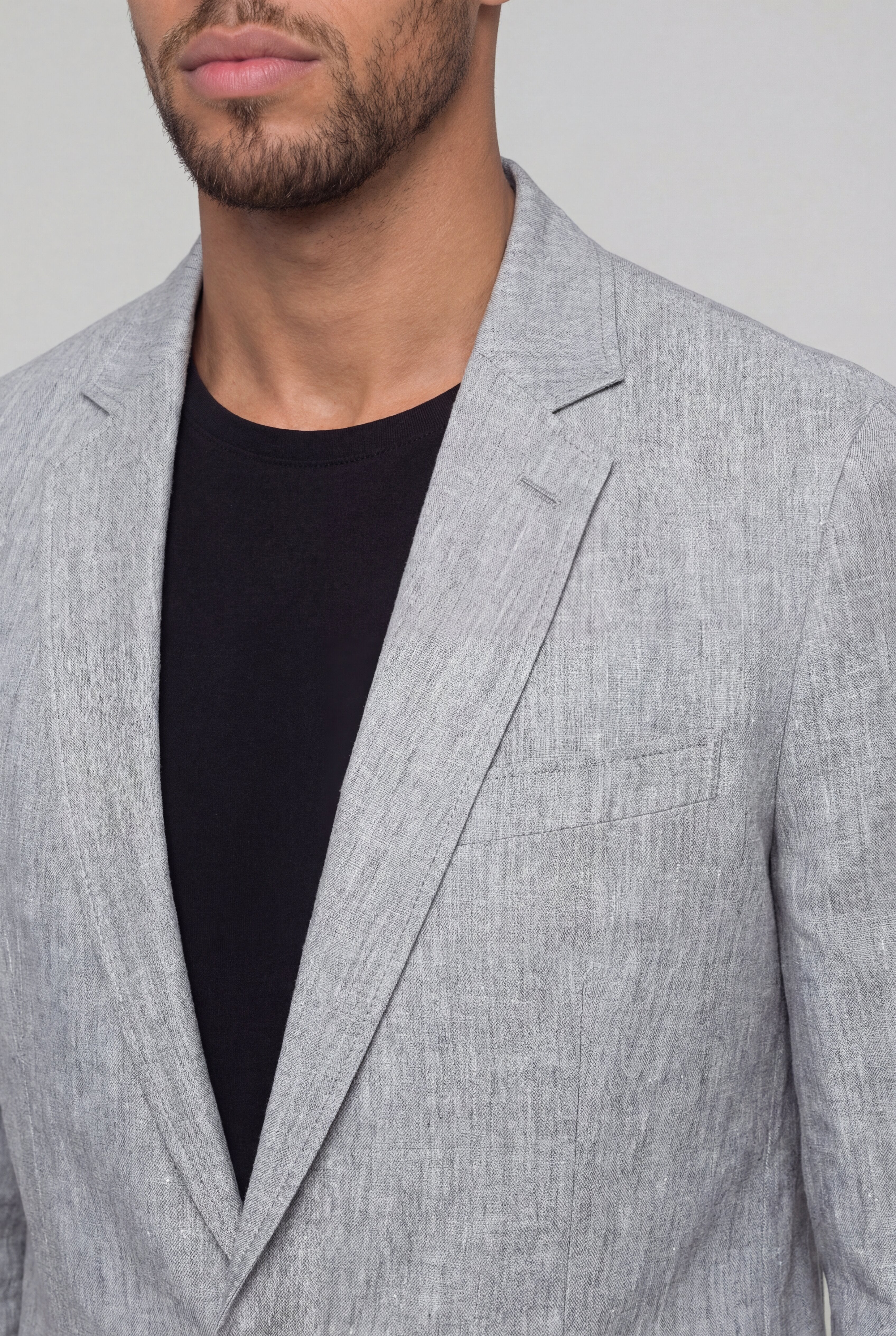 COLEQ LINEN SUIT SET – GRAY