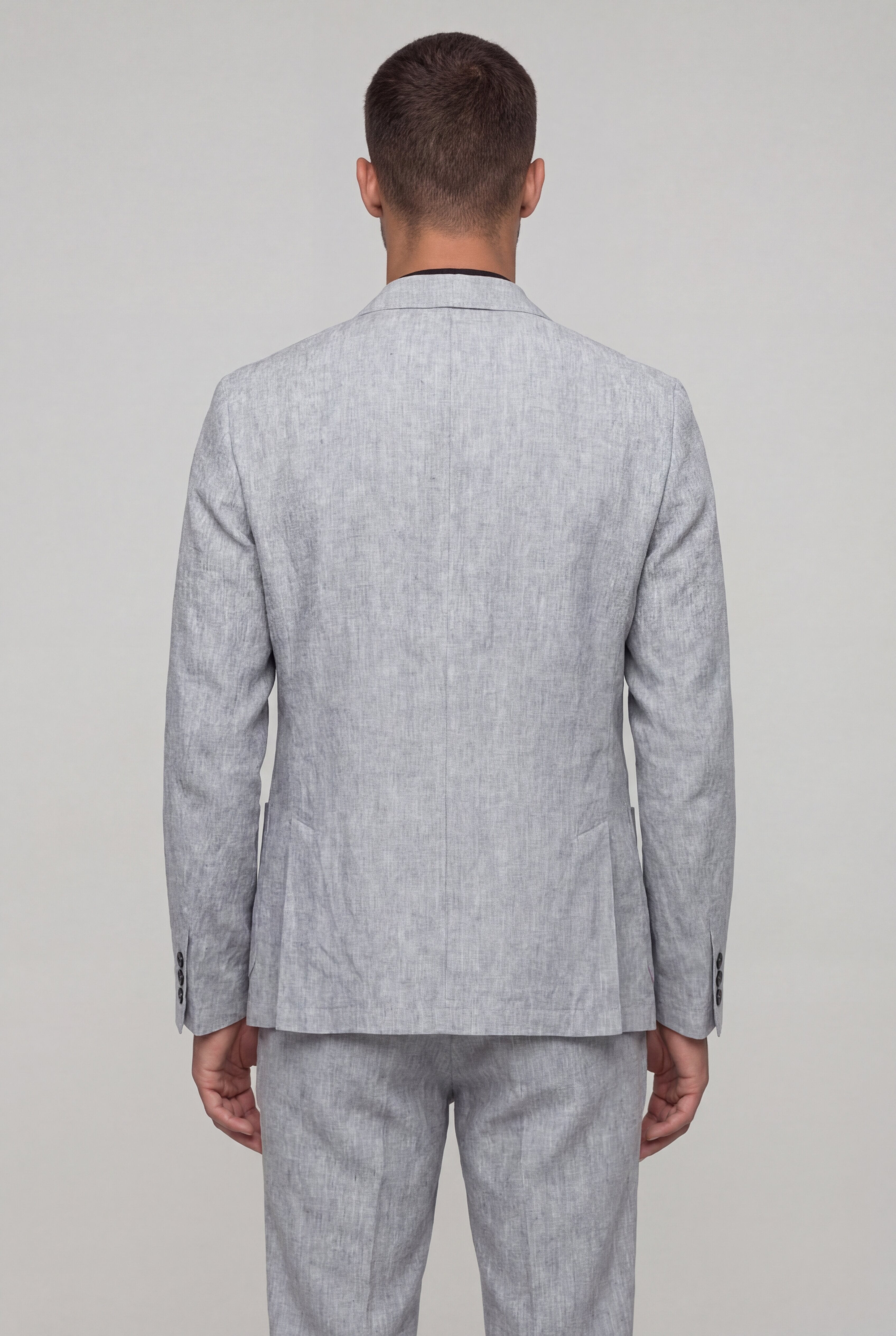COLEQ LINEN SUIT SET – GRAY