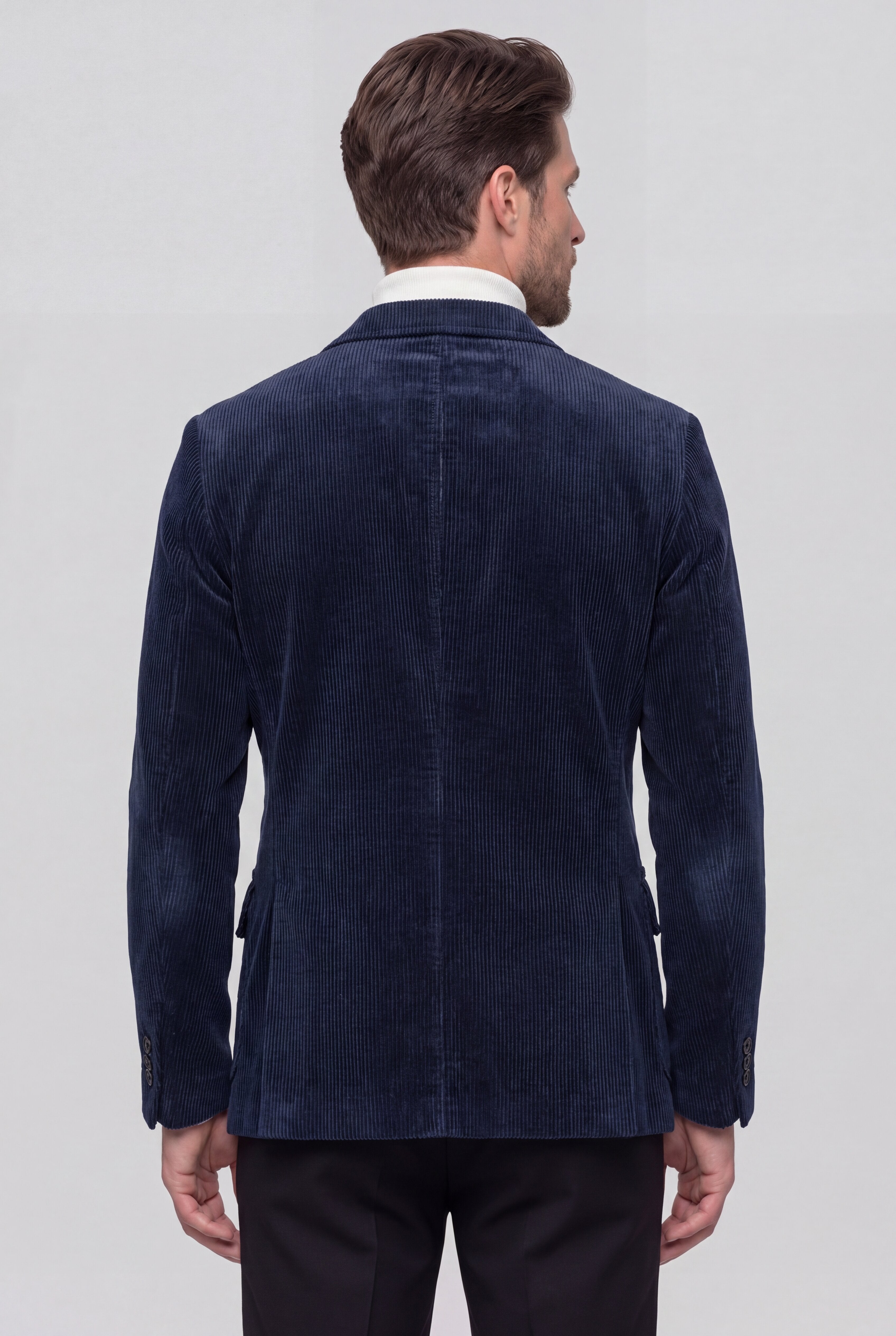 CORDUROY CASUAL BLAZER - BLUE
