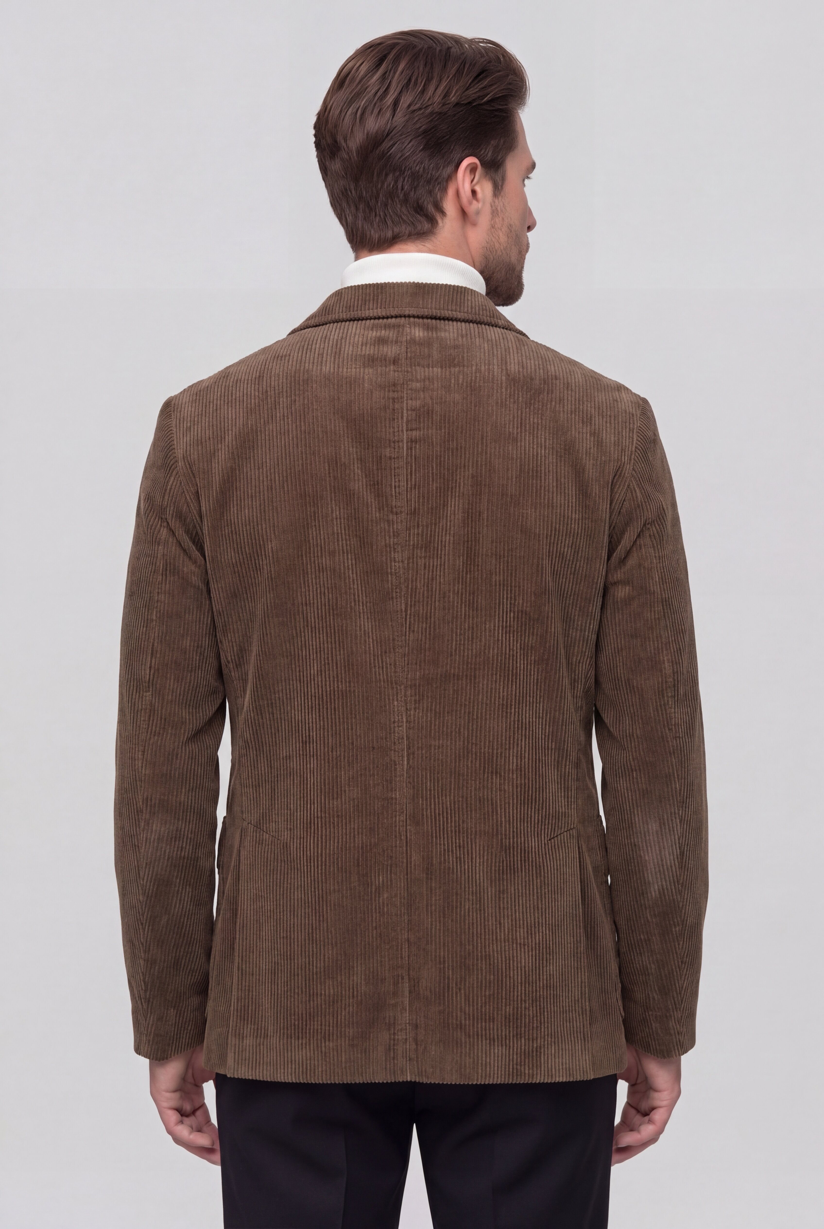 CORDUROY CASUAL BLAZER - BROWN