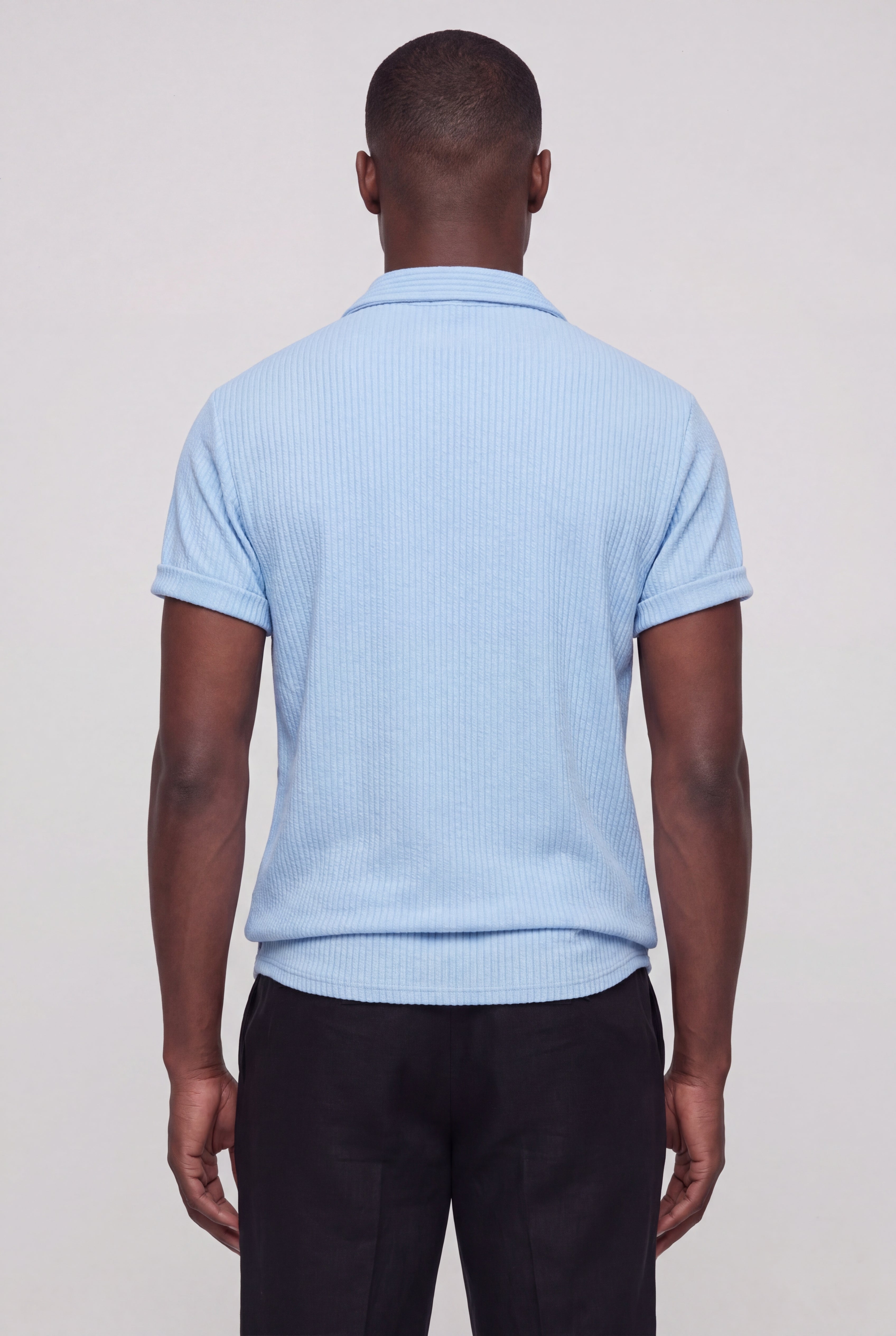 CYNTARO TEXTURED SHIRT – BLUE