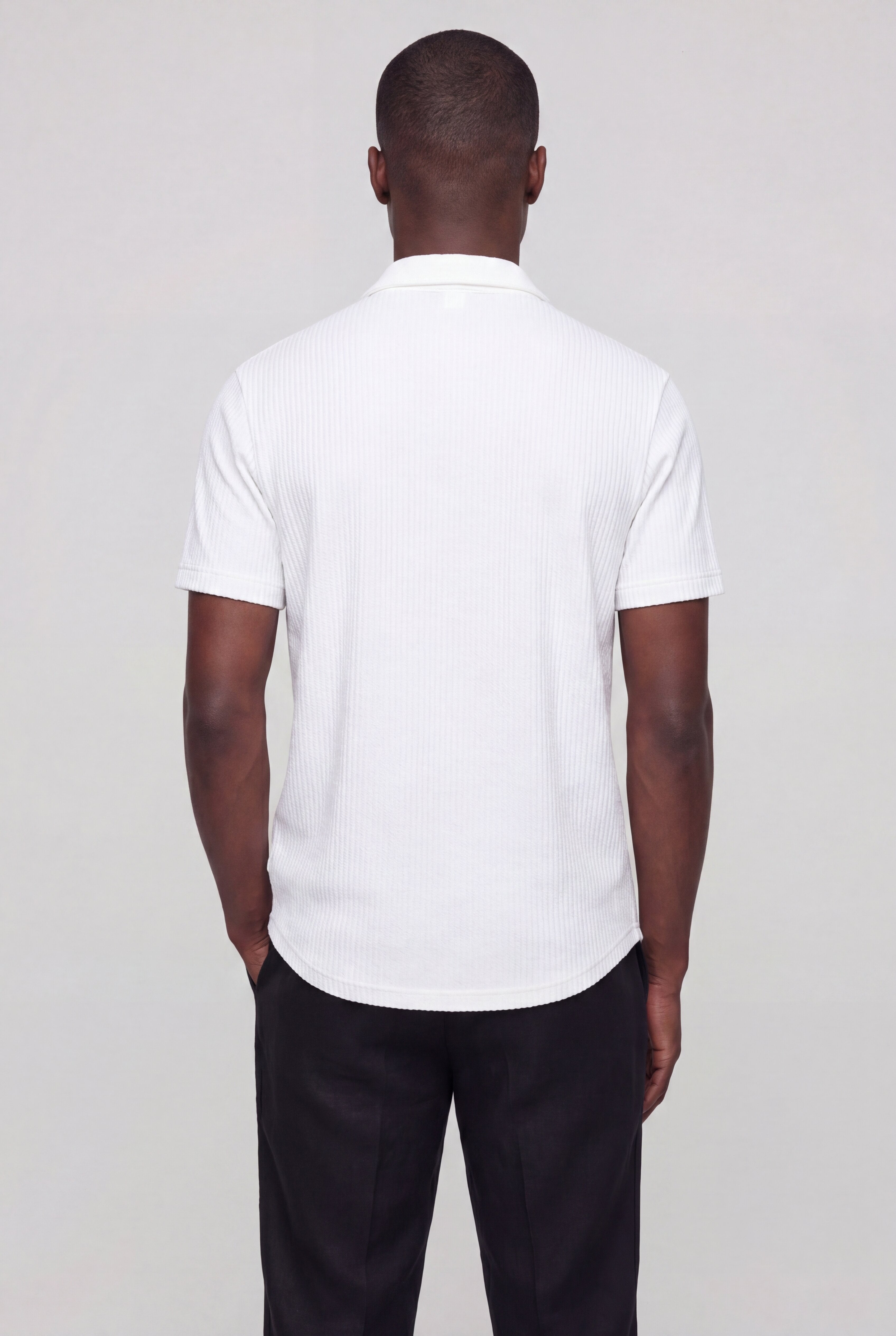 CYNTARO TEXTURED SHIRT – WHITE