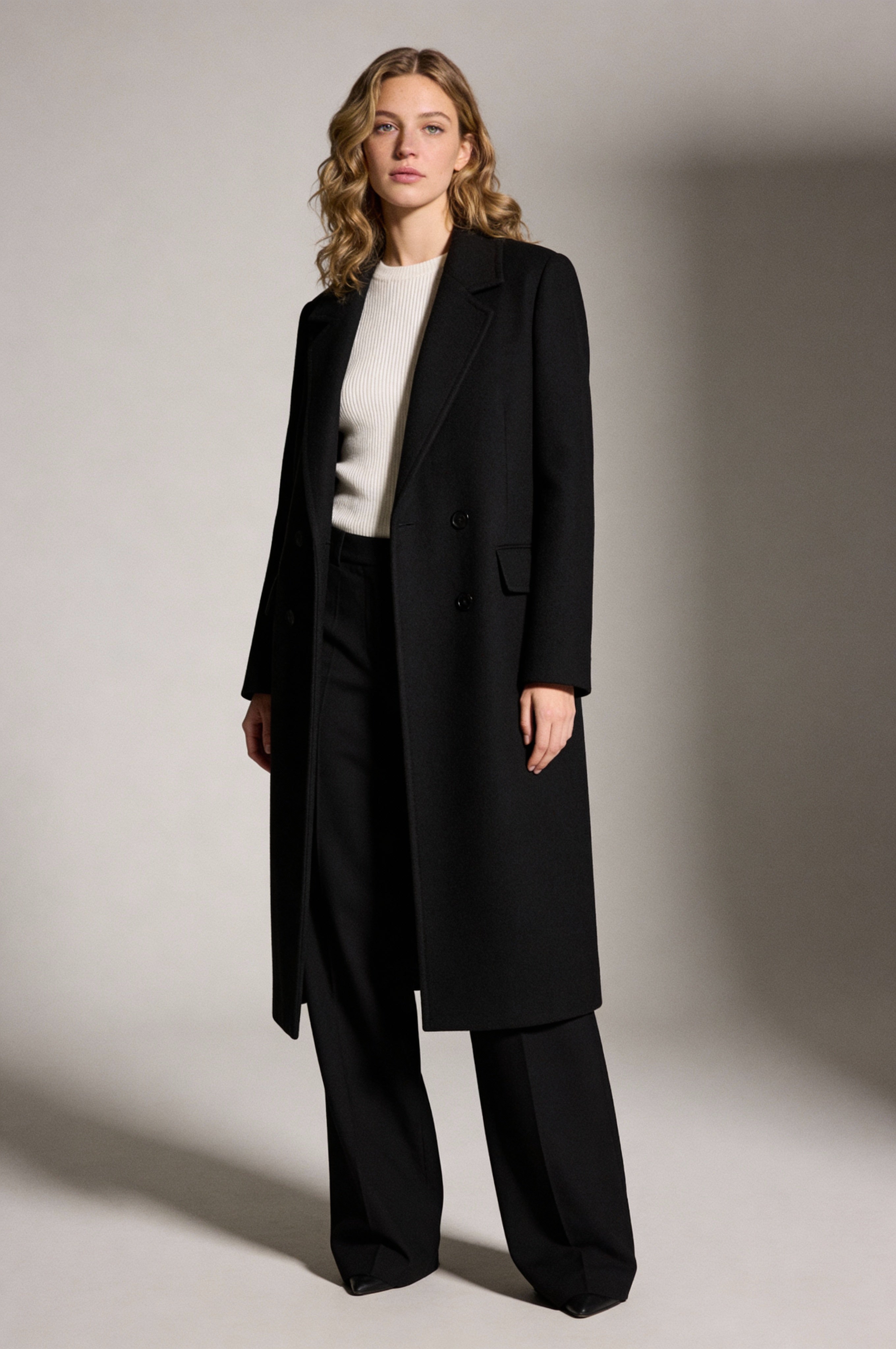 Caldrin Wool Coat - Black