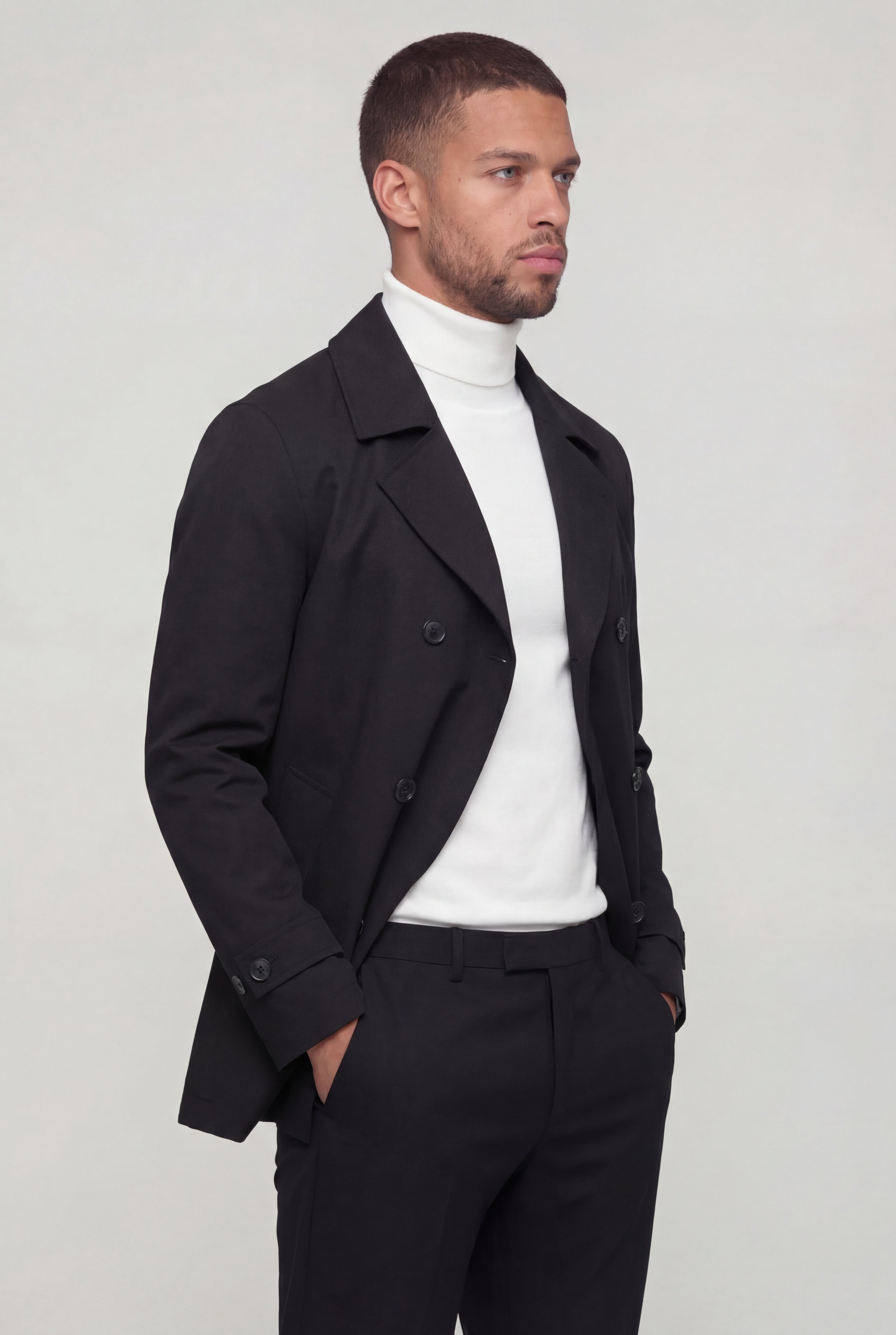 DRAEVON TAILORED COAT – BLACK
