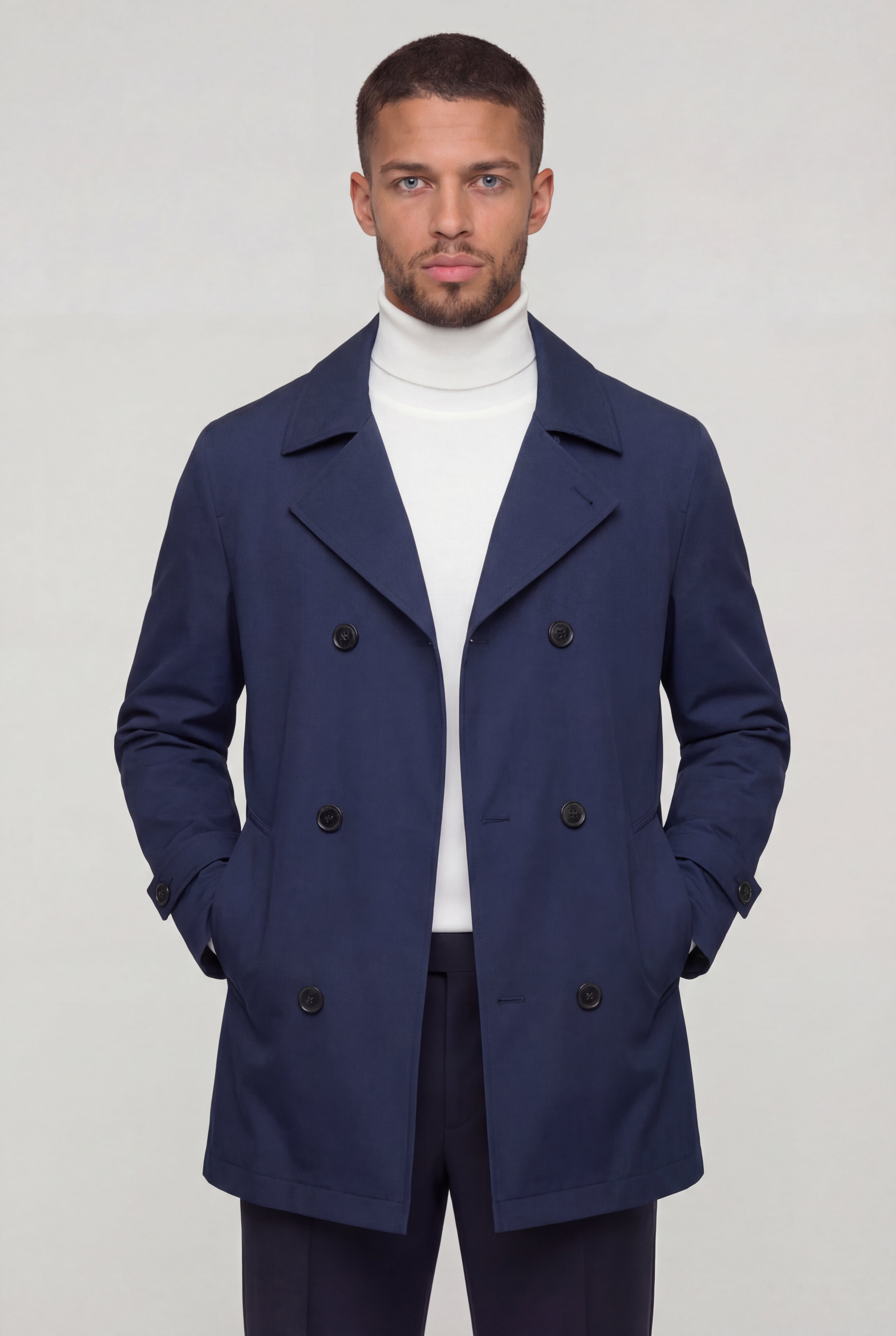 DRAEVON TAILORED COAT – NAVY