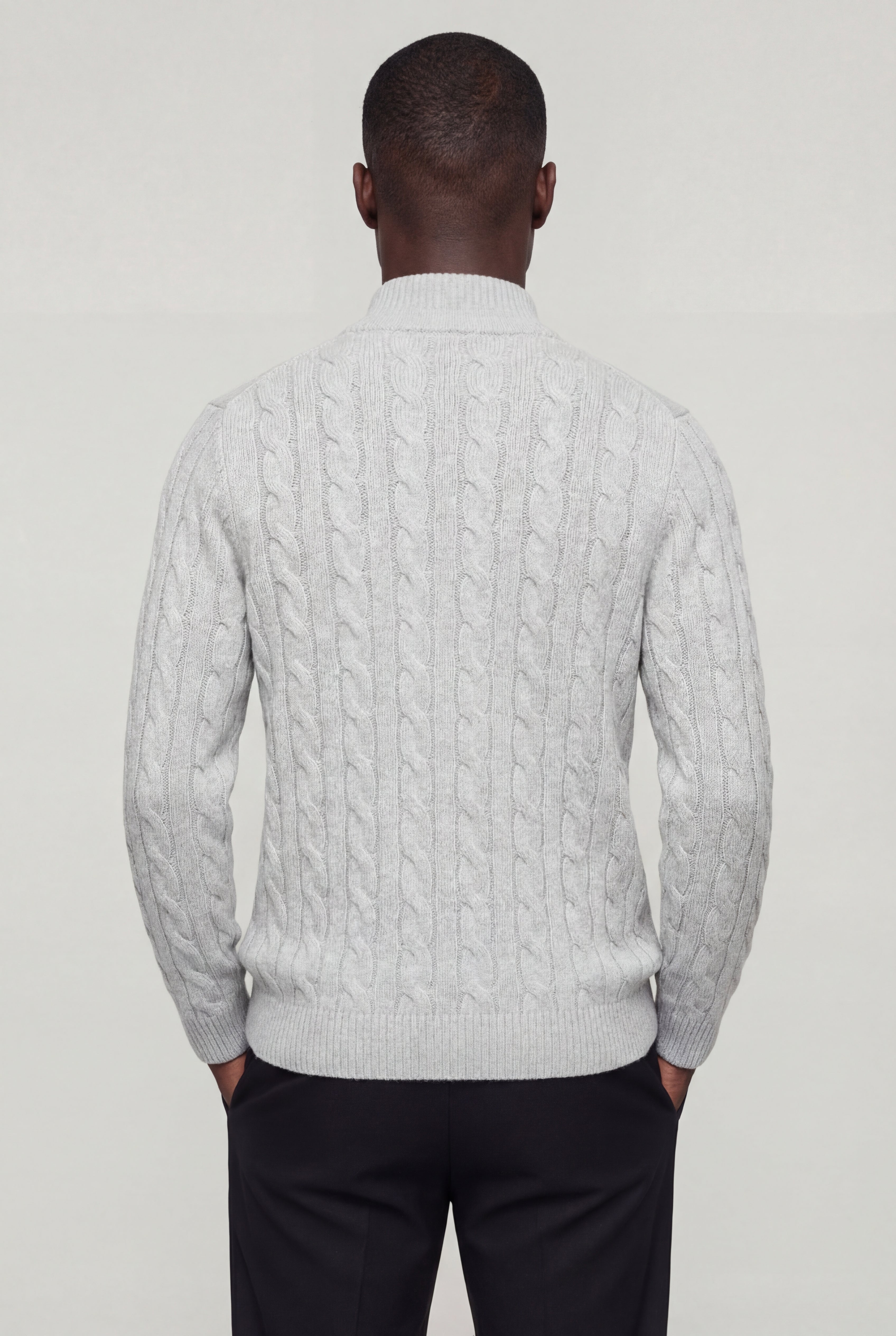 EASTON QUARTER-ZIP SWEATER – GRAY