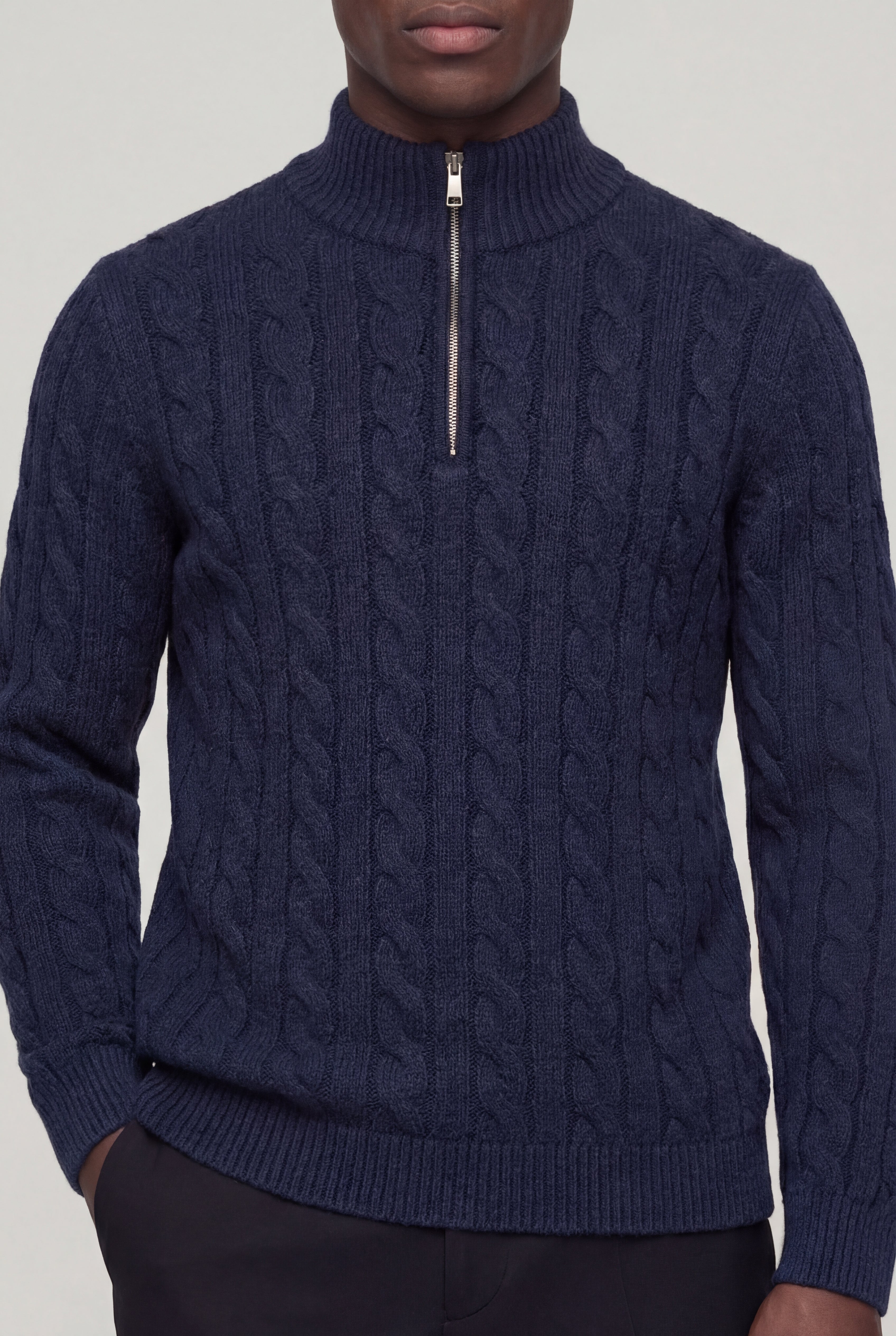 EASTON QUARTER-ZIP SWEATER – NAVY