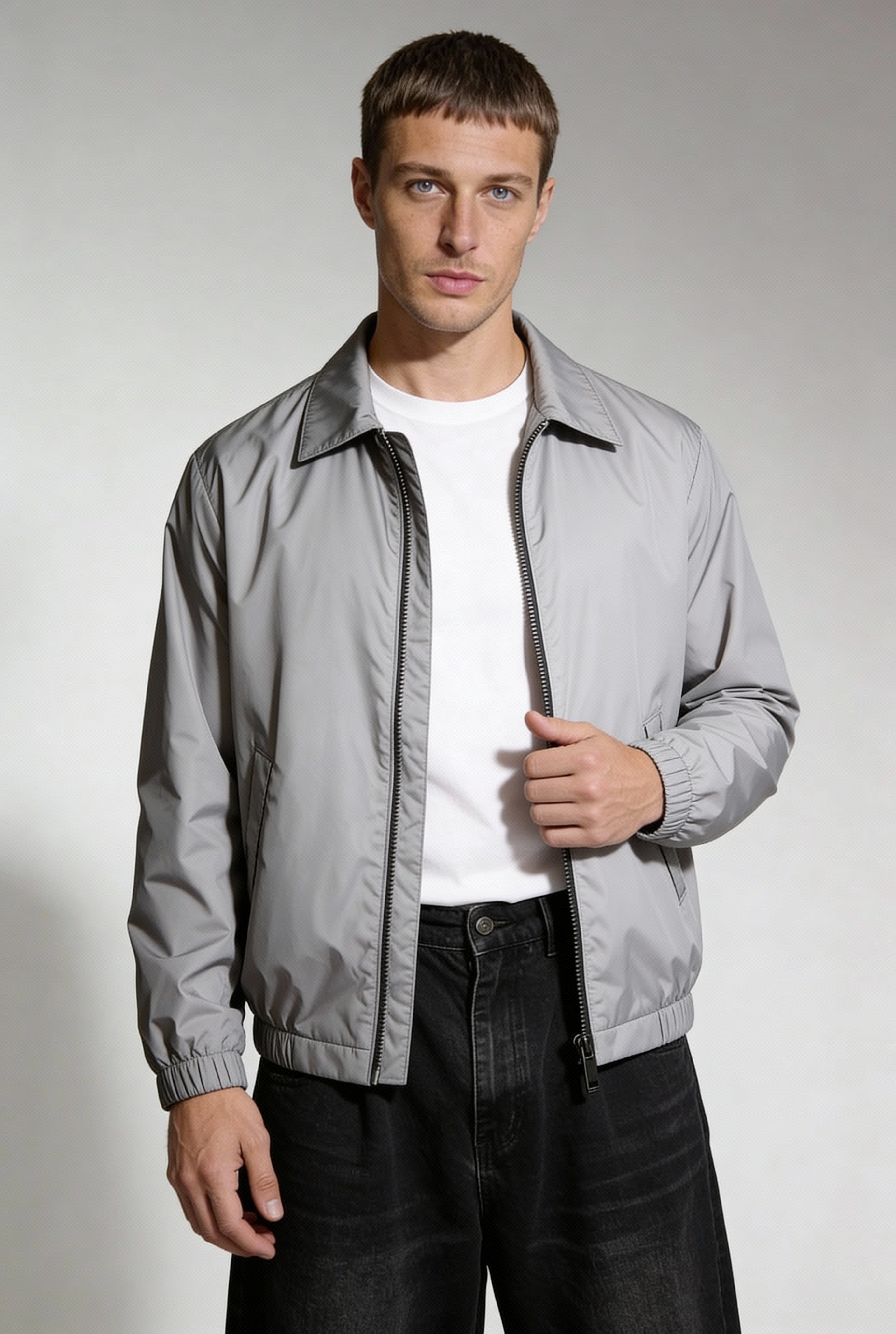 ELDRIC LIGHTWEIGHT FULL-ZIP JACKET – GRAY