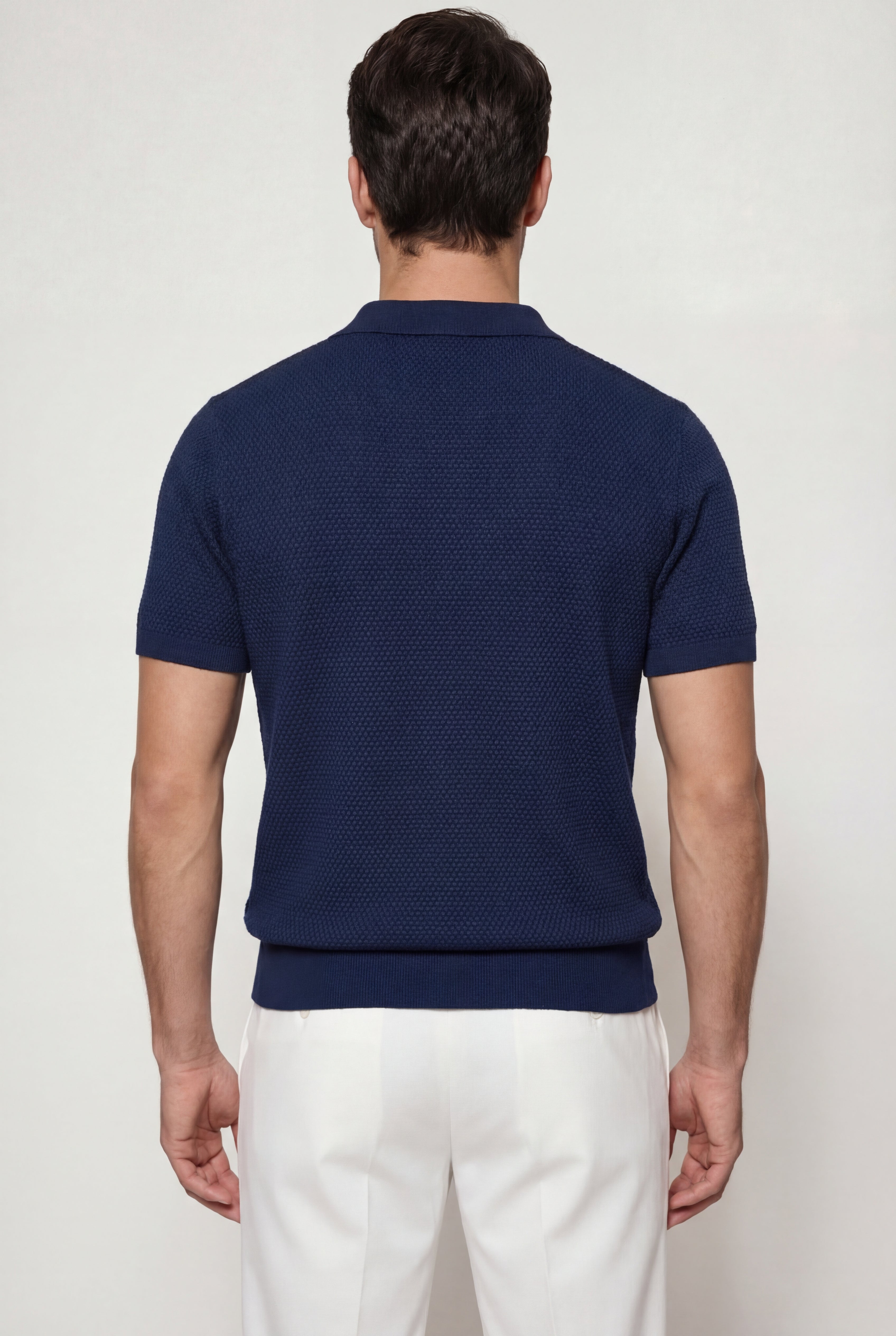 ELMORIN KNIT POLO SHIRT – NAVY