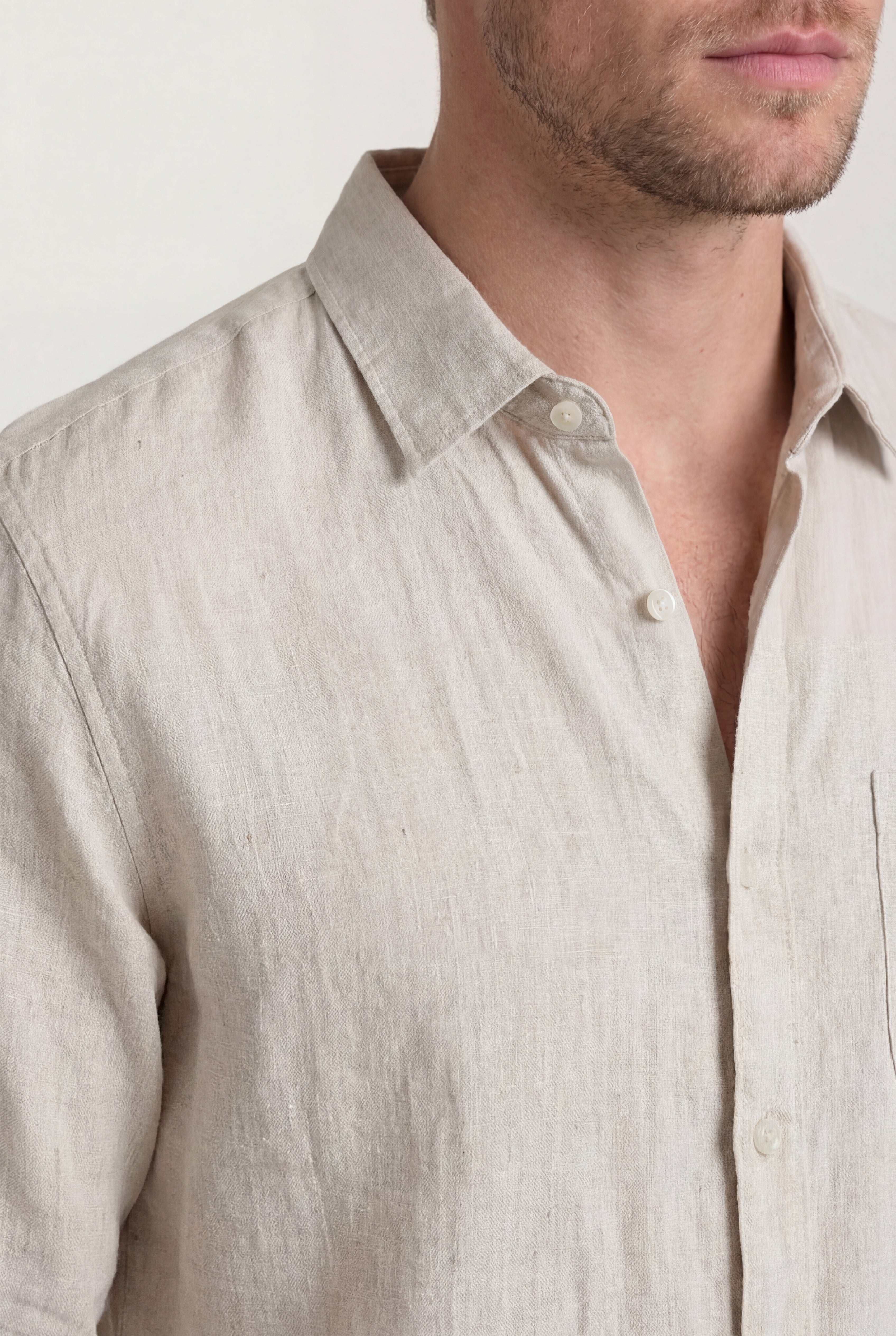 ELVANOR LINEN SHIRT – BEIGE
