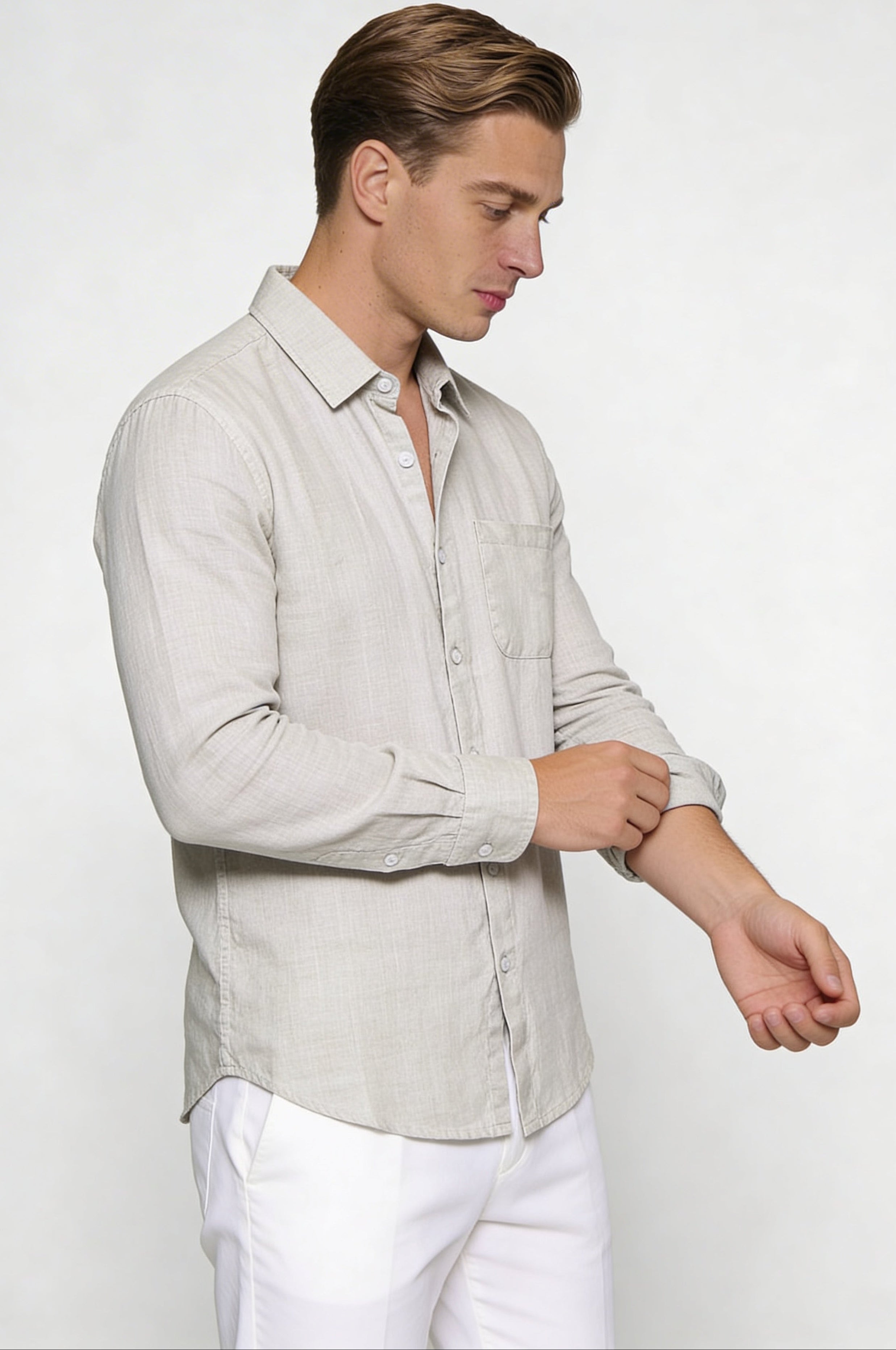 ELVANOR LINEN SHIRT – BEIGE