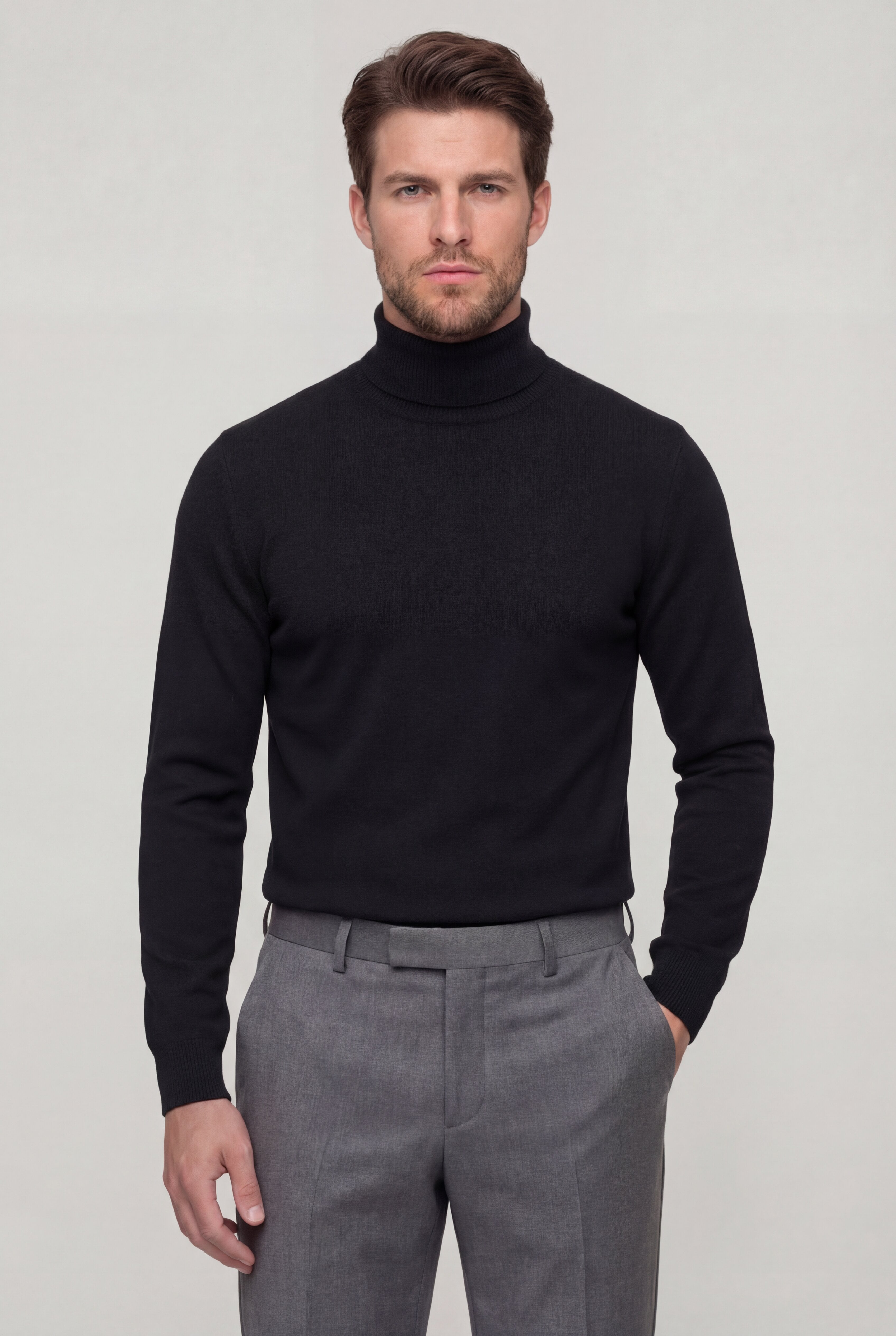 ELVAREN TURTLENECK SWEATER – BLACK