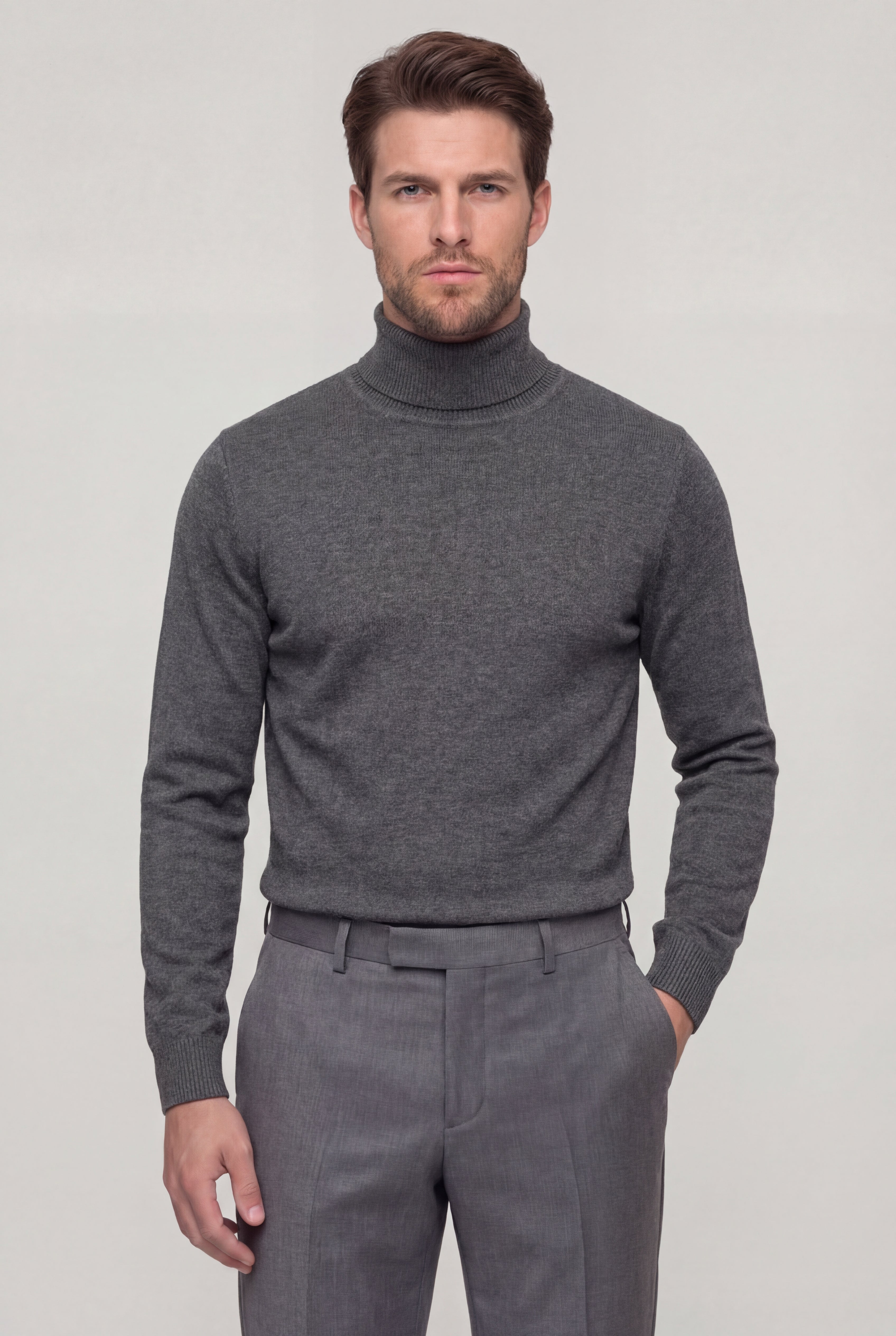 ELVAREN TURTLENECK SWEATER – DARK GRAY