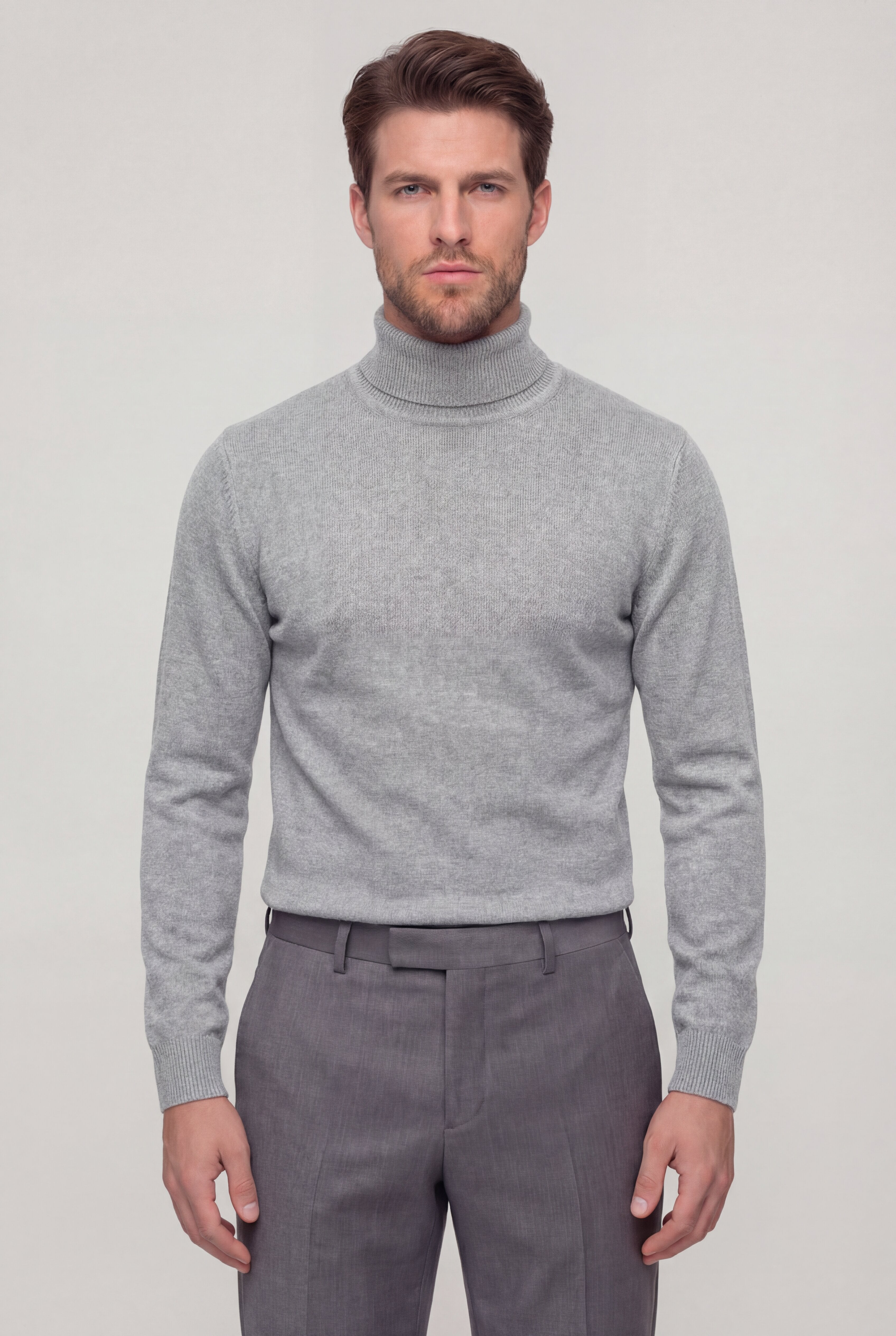 ELVAREN TURTLENECK SWEATER – GRAY