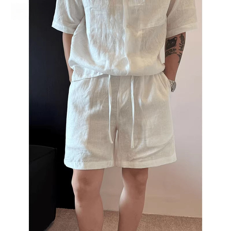 ELVARON SHIRT AND SHORTS SET – WHITE