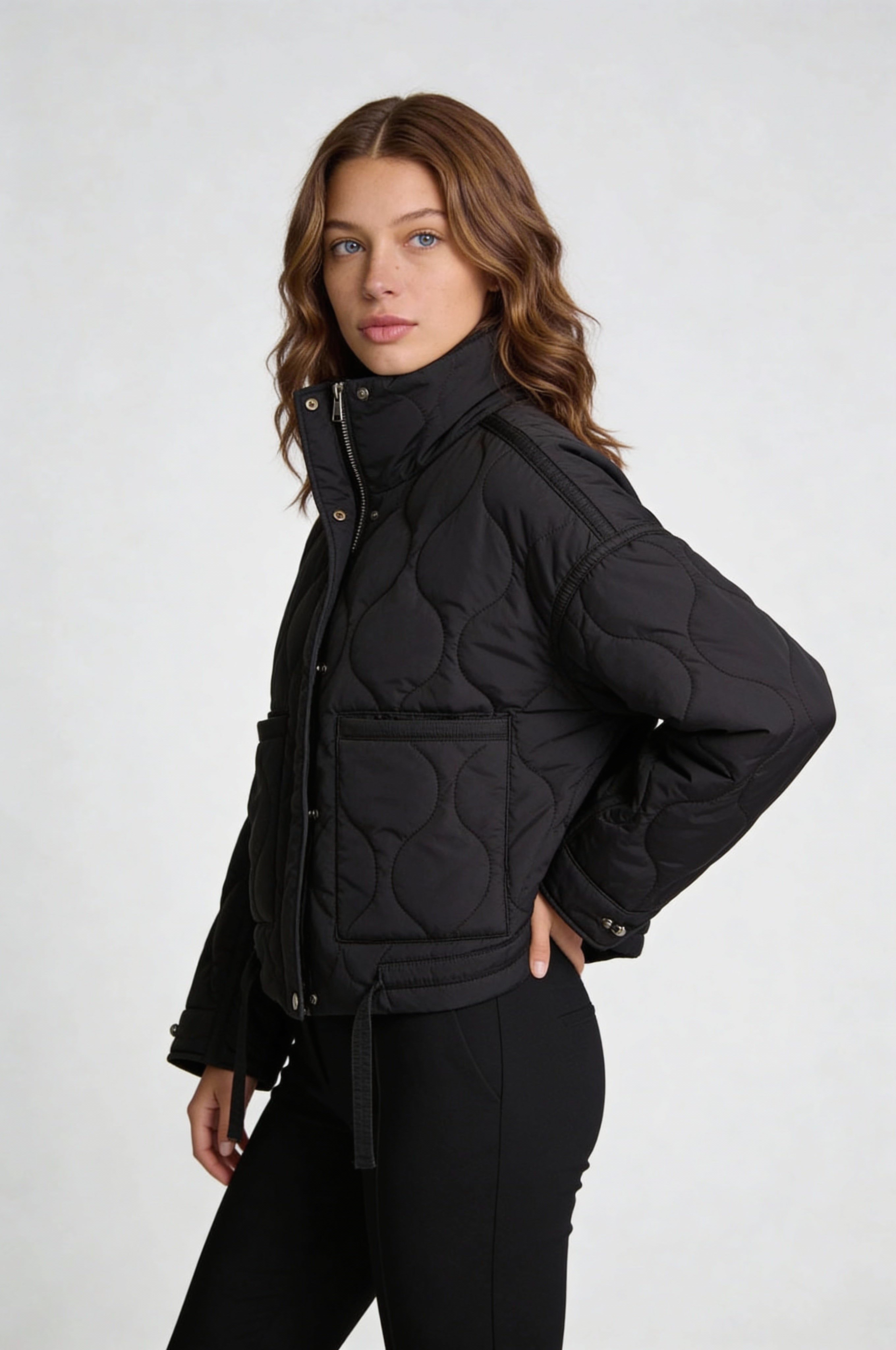 ELVORIA QUILTED JACKET – BLACK