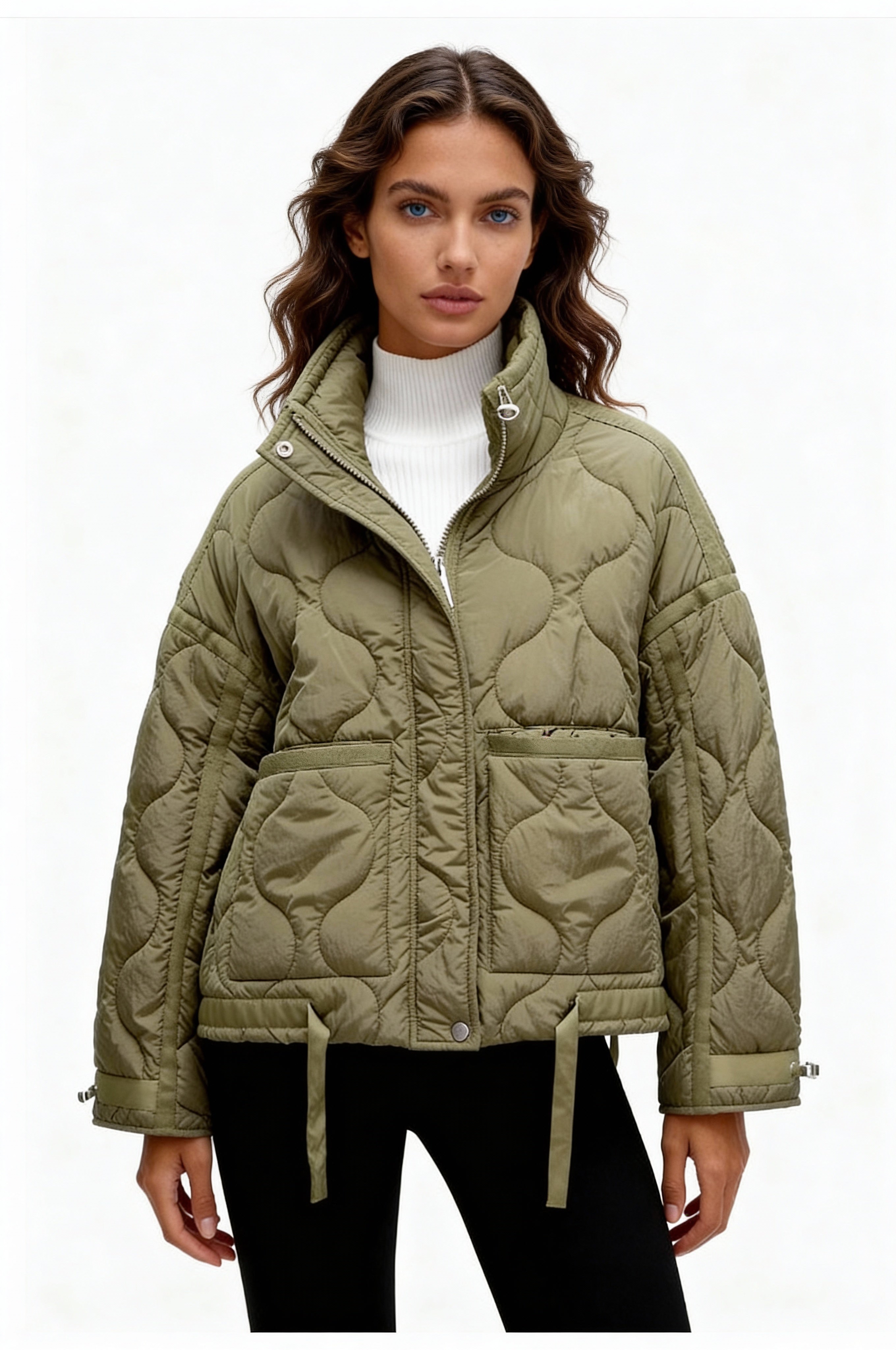 ELVORIA QUILTED JACKET – OLIVE