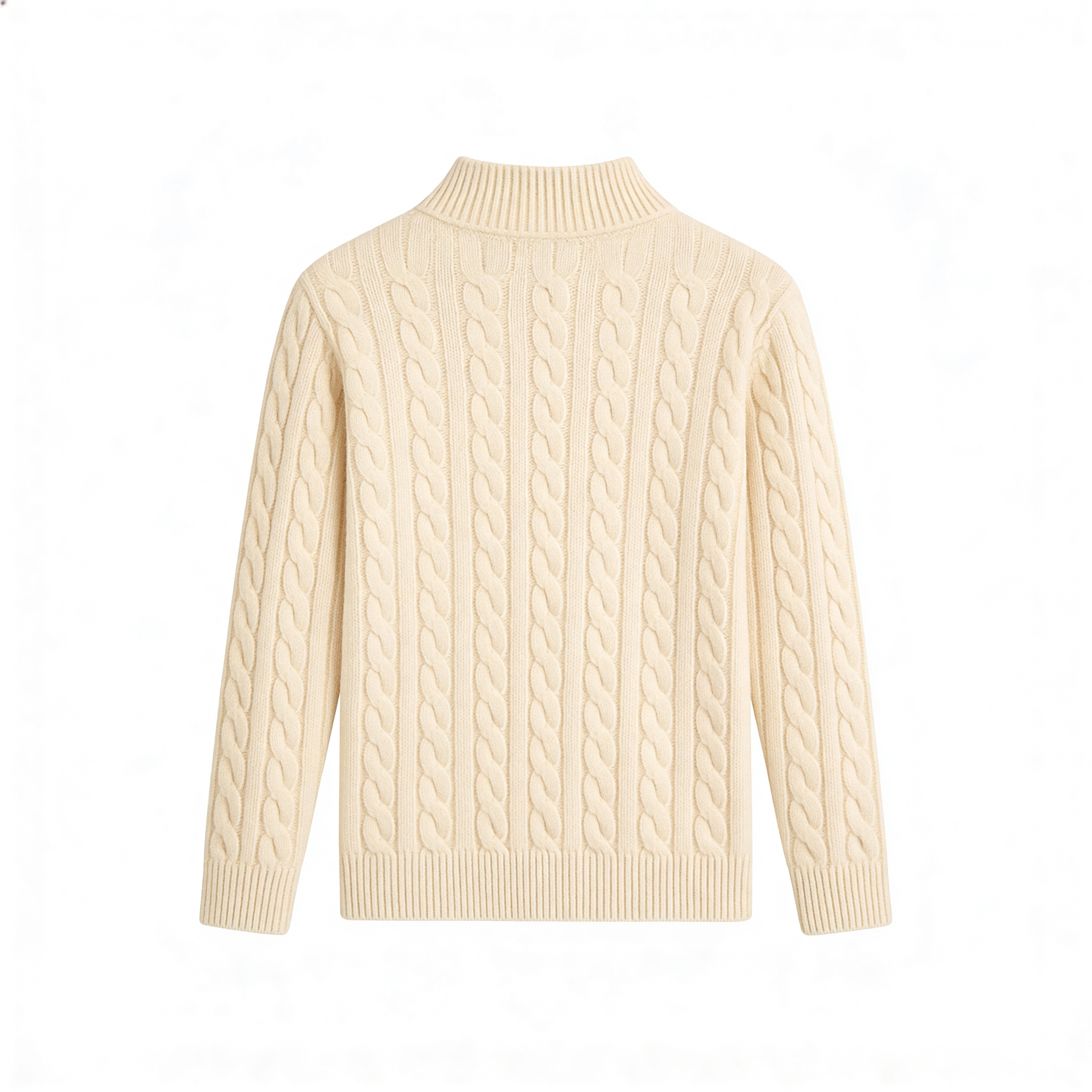 EASTON QUARTER-ZIP SWEATER – BEIGE