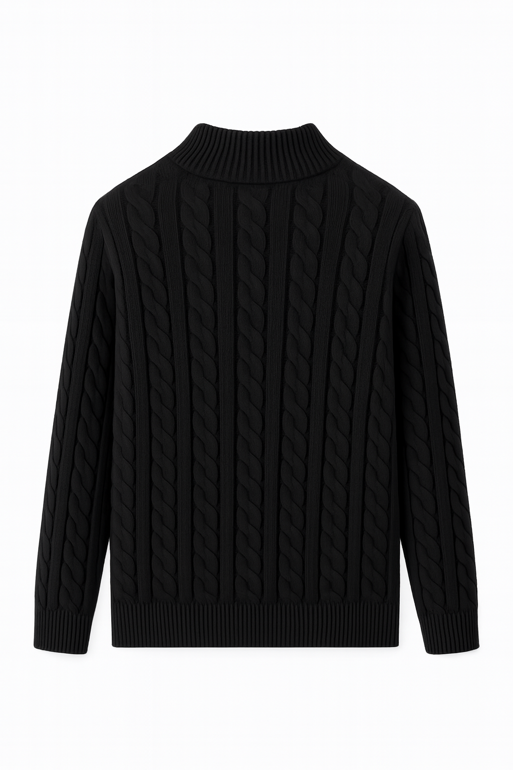 EASTON QUARTER-ZIP SWEATER – BLACK