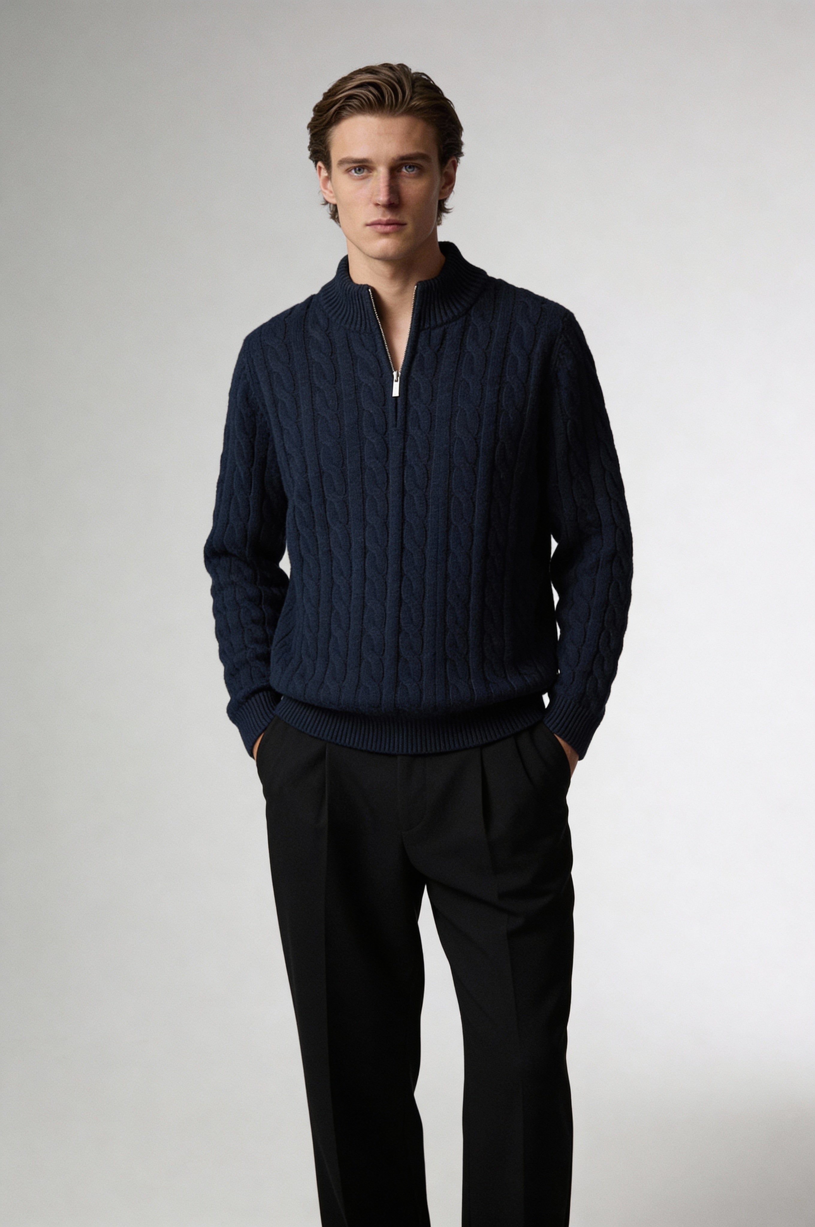 Easton Quarter-Zip Sweater – Navy
